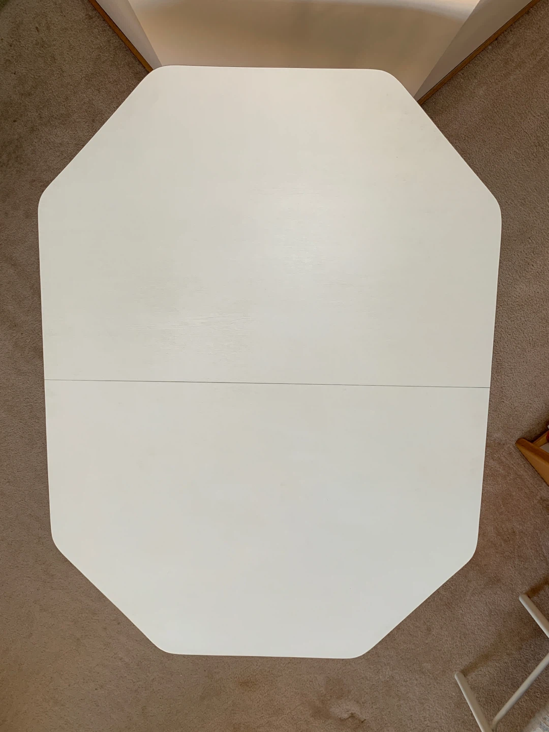 White Octagonal Dining Table Set with 6 Chairs - photo 4