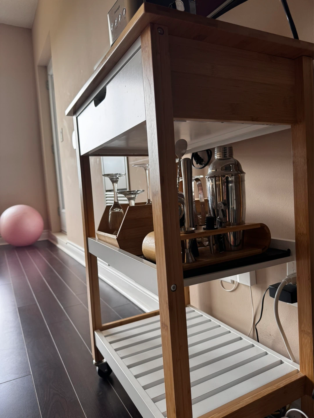 Movable 3 tiers kitchen island, movable cart - photo 5