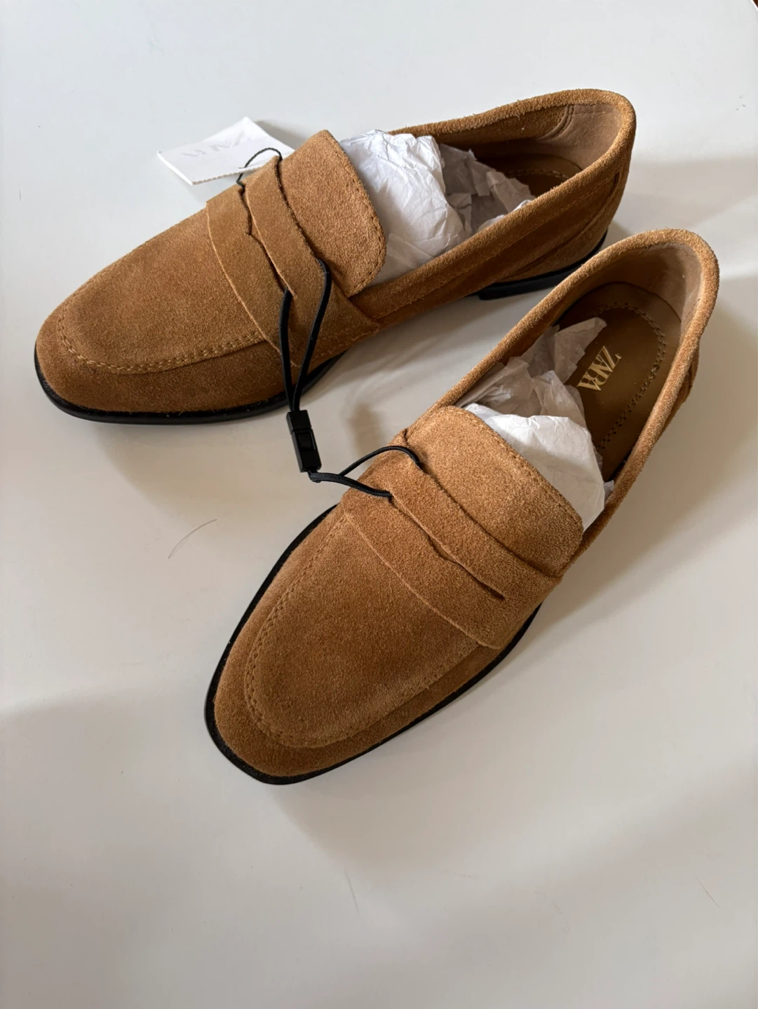 BNWT Zara Women's Split Leather Loafers - photo 2