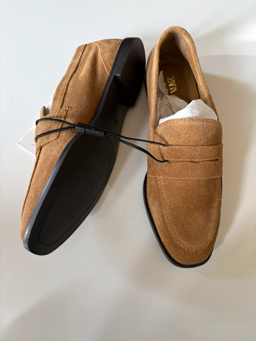 BNWT Zara Women's Split Leather Loafers