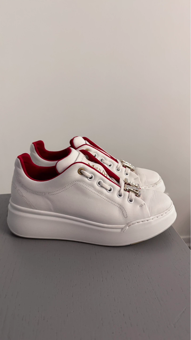 Max Mara White Leather Sneakers 6 - photo 2