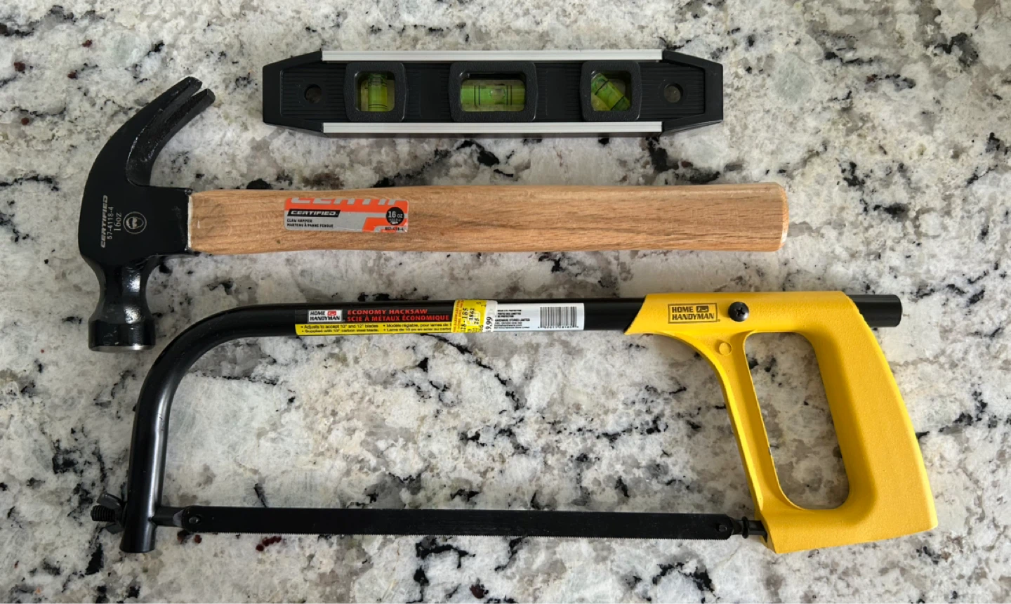 Hammer, Hacksaw, and Level Set