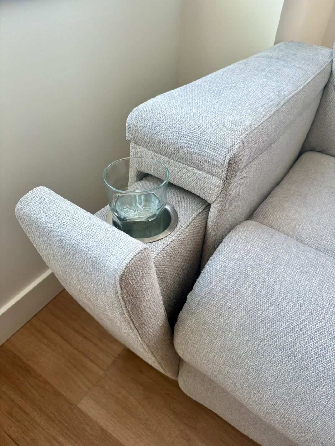 Grey Fabric 3-Seater Recliner Sofa with Cup Holders - photo 2