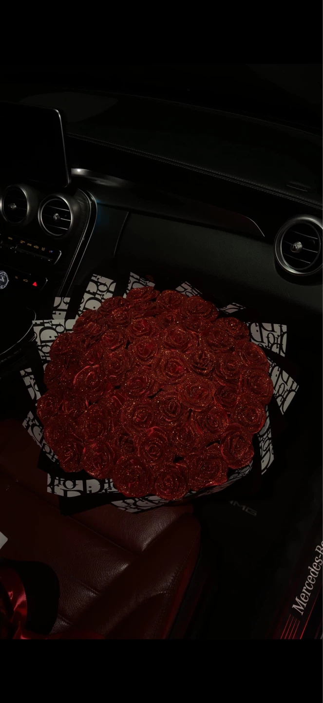Sparkly Red Rose Bouquet ( eternal)