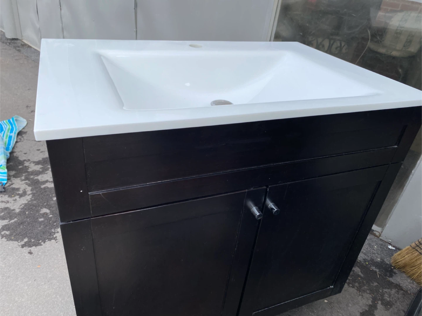 Vanity cabinet, sink, faucet & mirror - photo 2