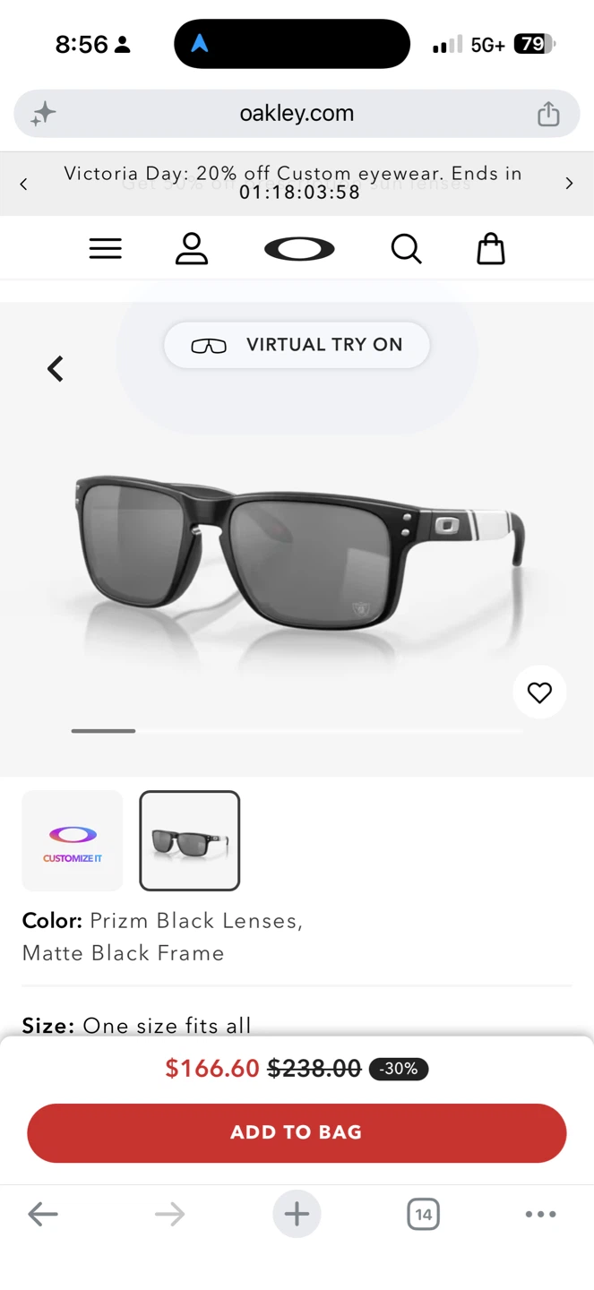 Oakley Sunglasses Prizm Black Lenses Matte Black Frame