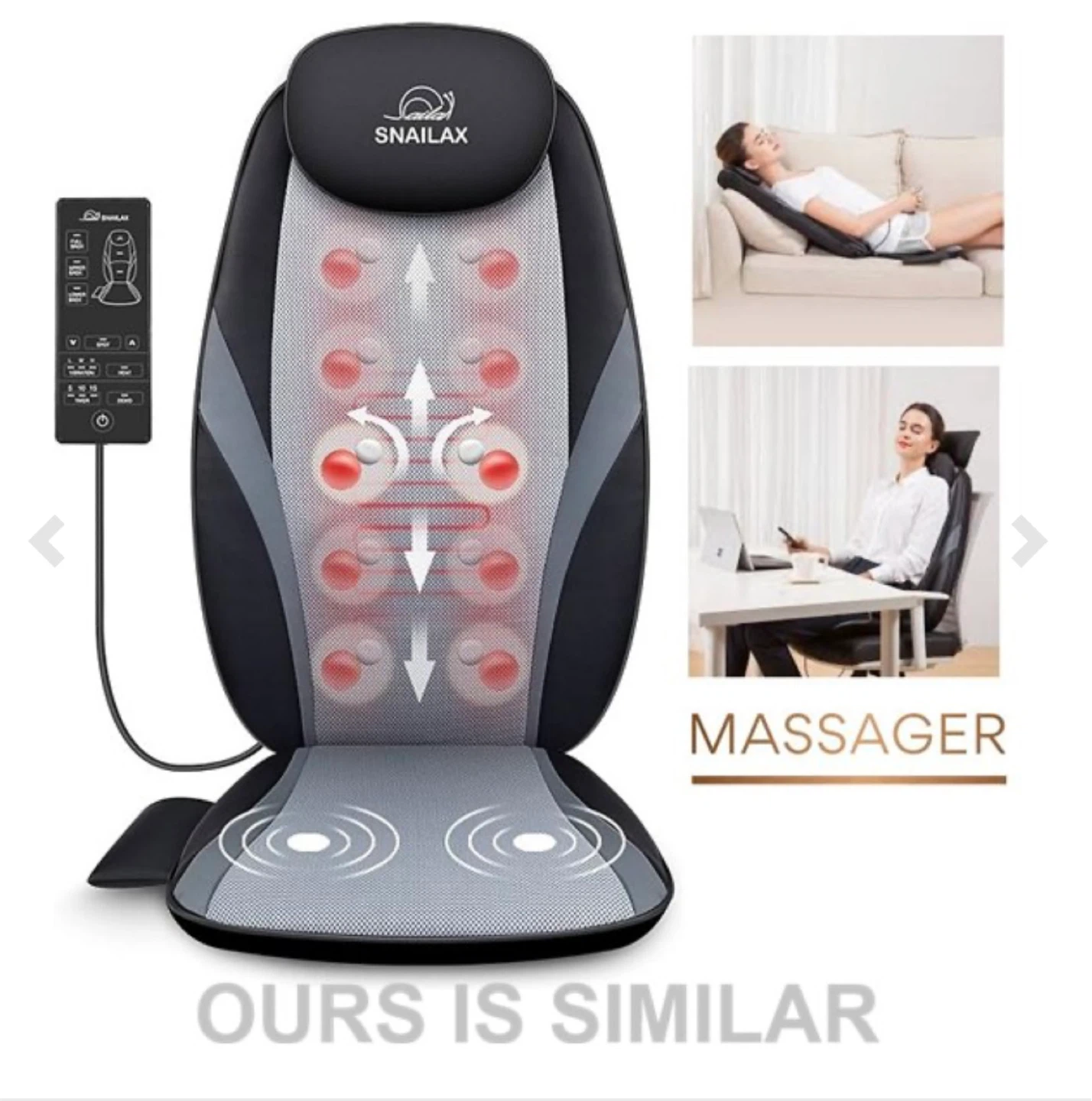 Snailax Shiatsu Massage Seat Cushion - photo 2