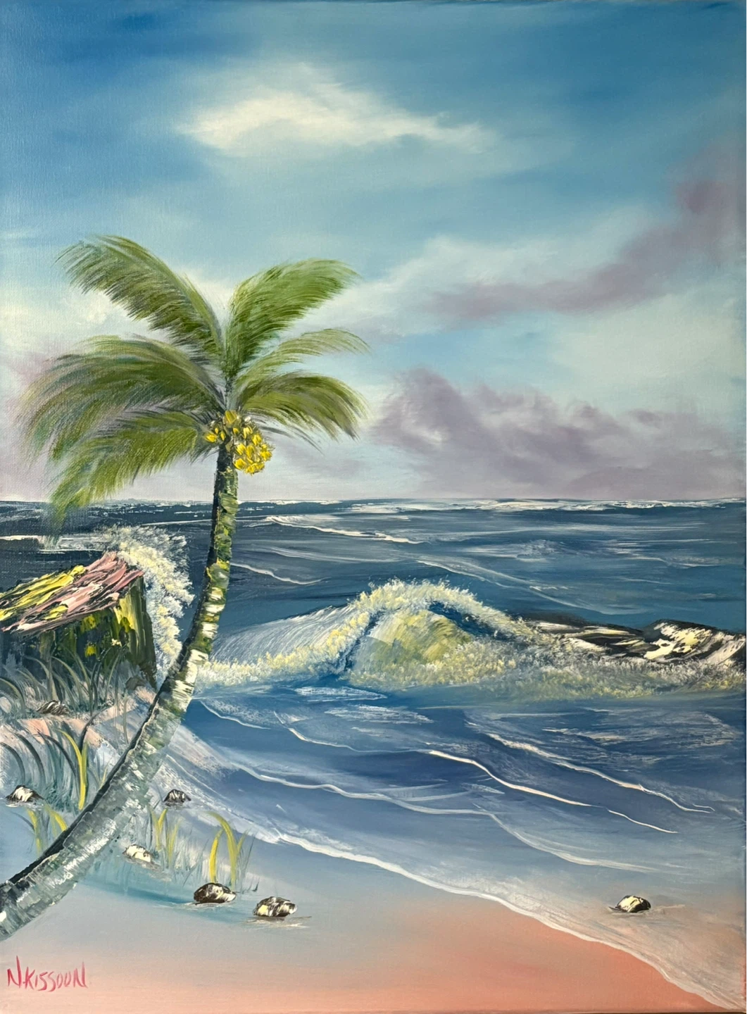 Original Oil Painting: Breezy Shoreline