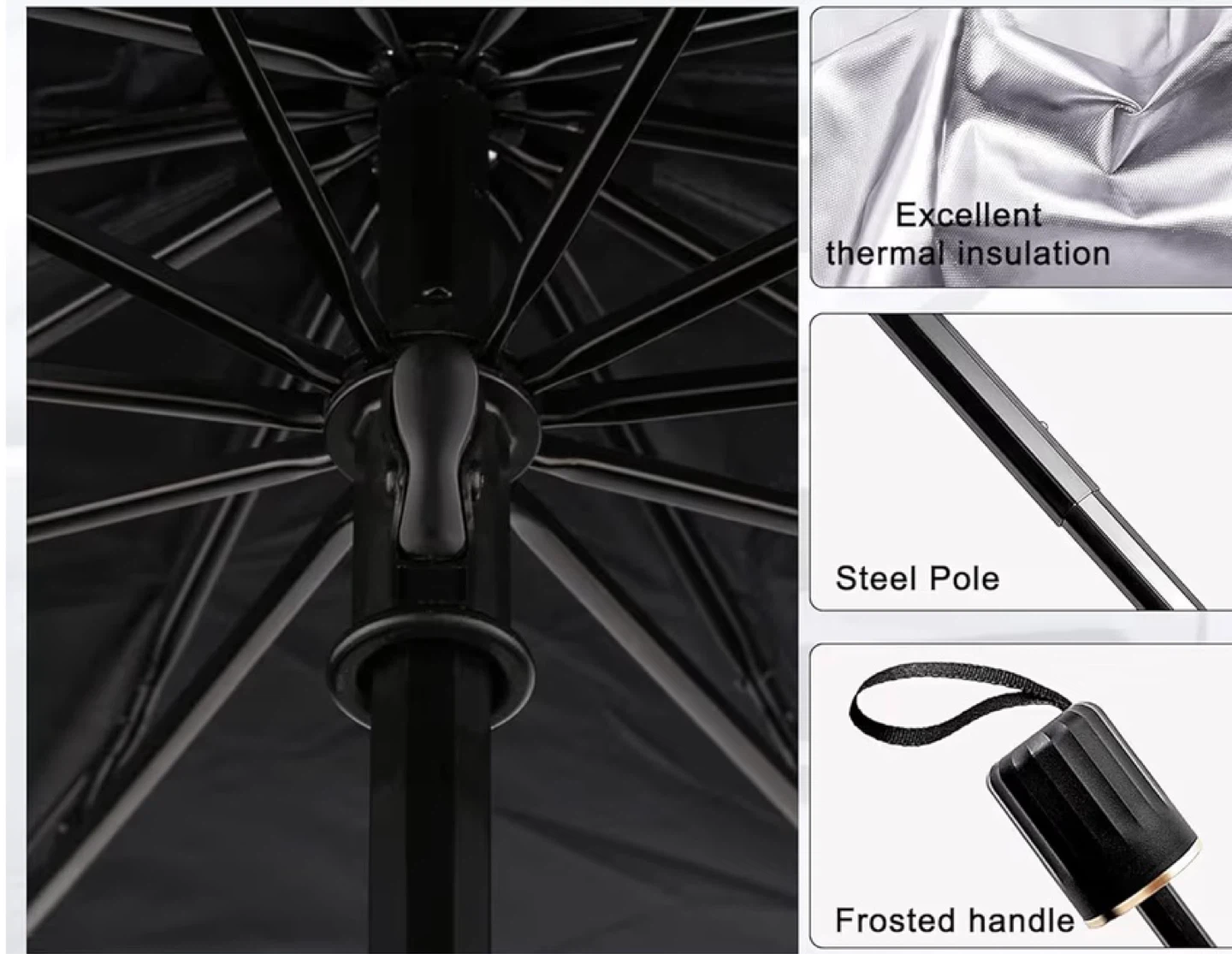 2 Pack Car Windshield Sunshade Umbrella 25" x 49" - photo 2