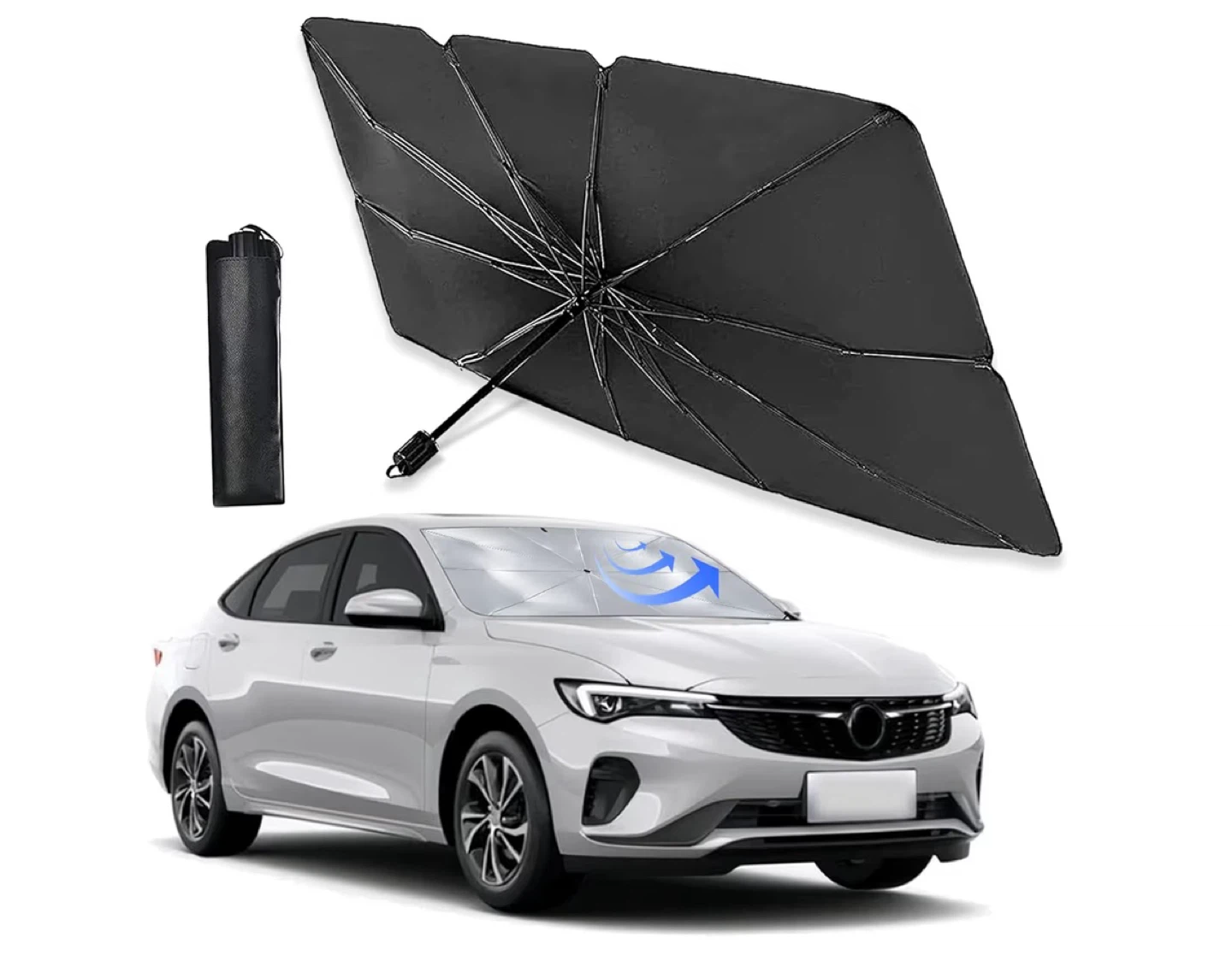 2 Pack Car Windshield Sunshade Umbrella 25" x 49" - photo 3
