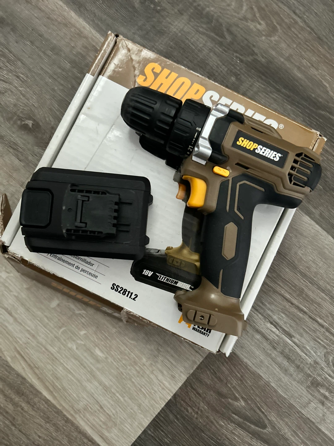Shop Series 18V Cordless Drill with Lithium Tech Battery - photo 5