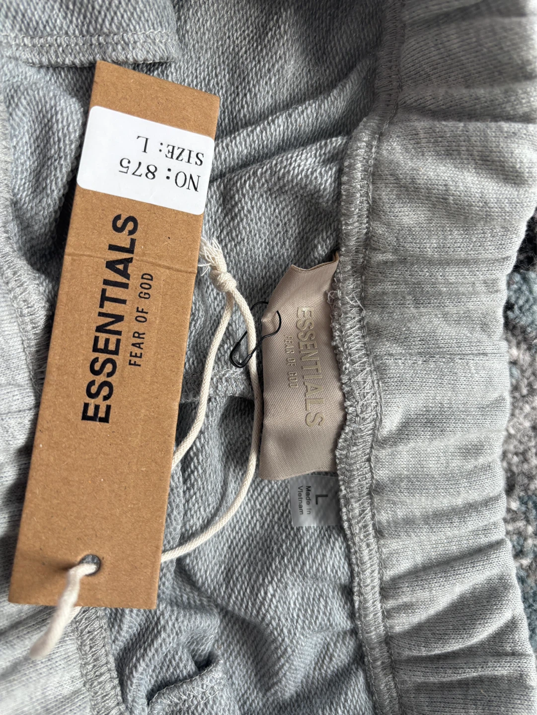 ESSENTIALS Fear of God Grey Sweat Shorts - Size L - photo 2