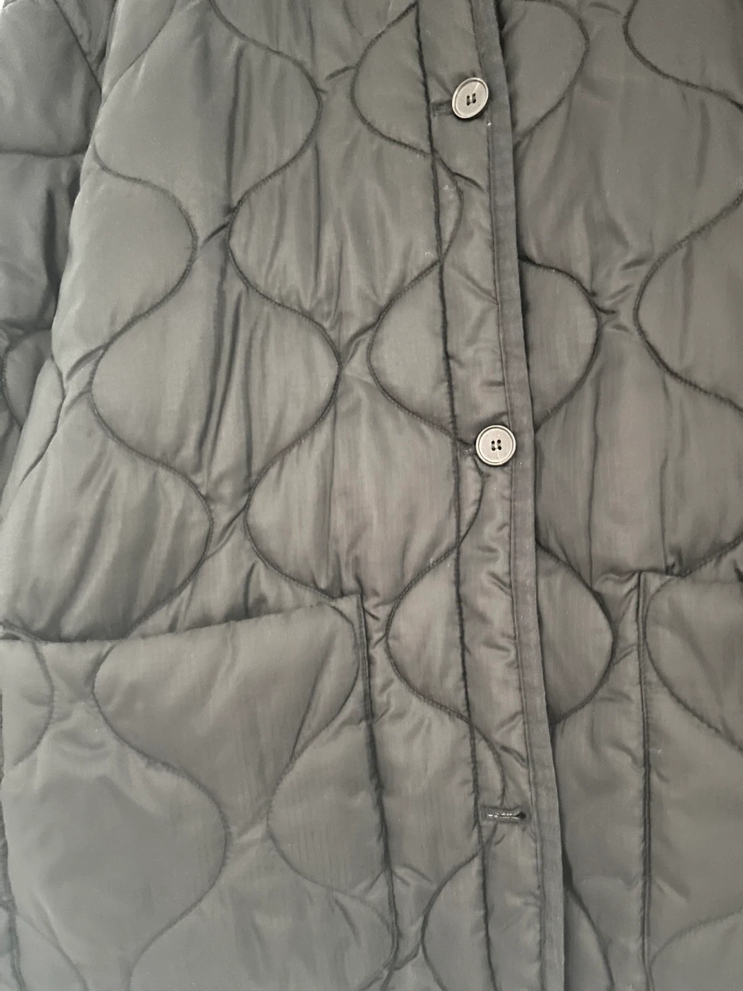 Babaton Black Quilted Jacket - Size M - photo 3