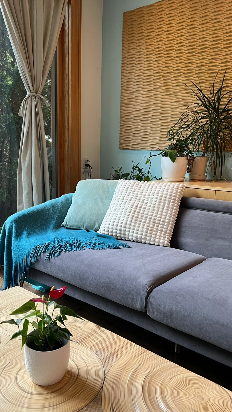 Danish mid-century modern pet safe 3-seater sofa