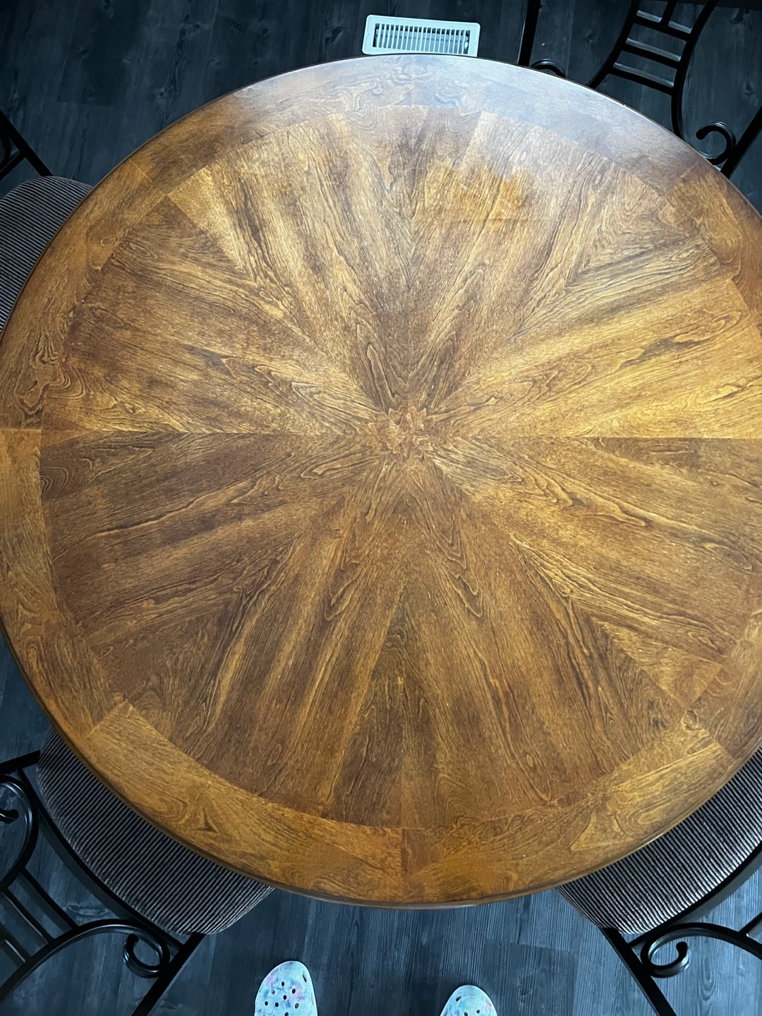 Round Wood Dining Table with 4 Chairs - photo 3