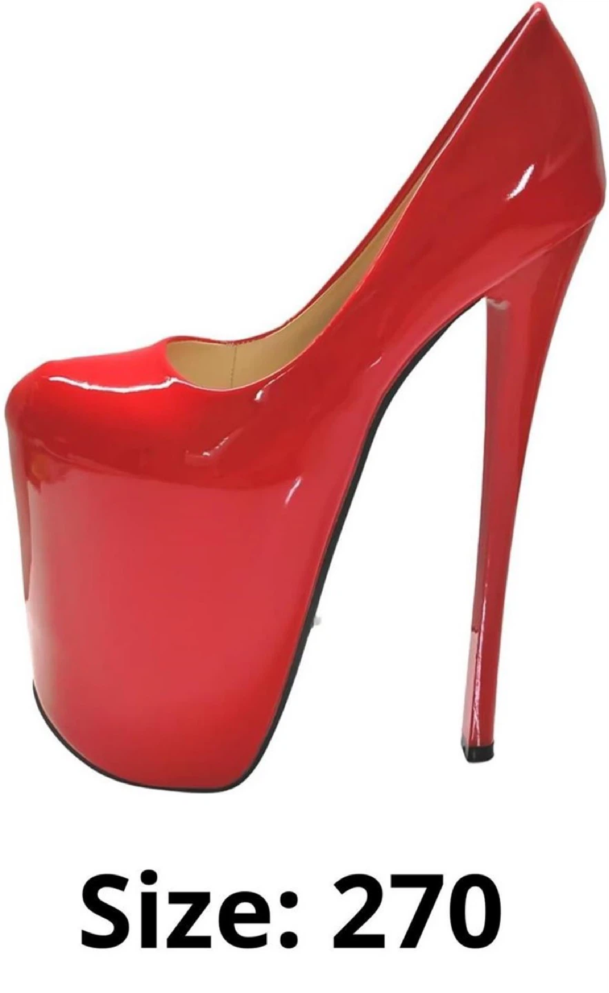 Red Womens High Heels Platform Pumps - Brand new - photo 2