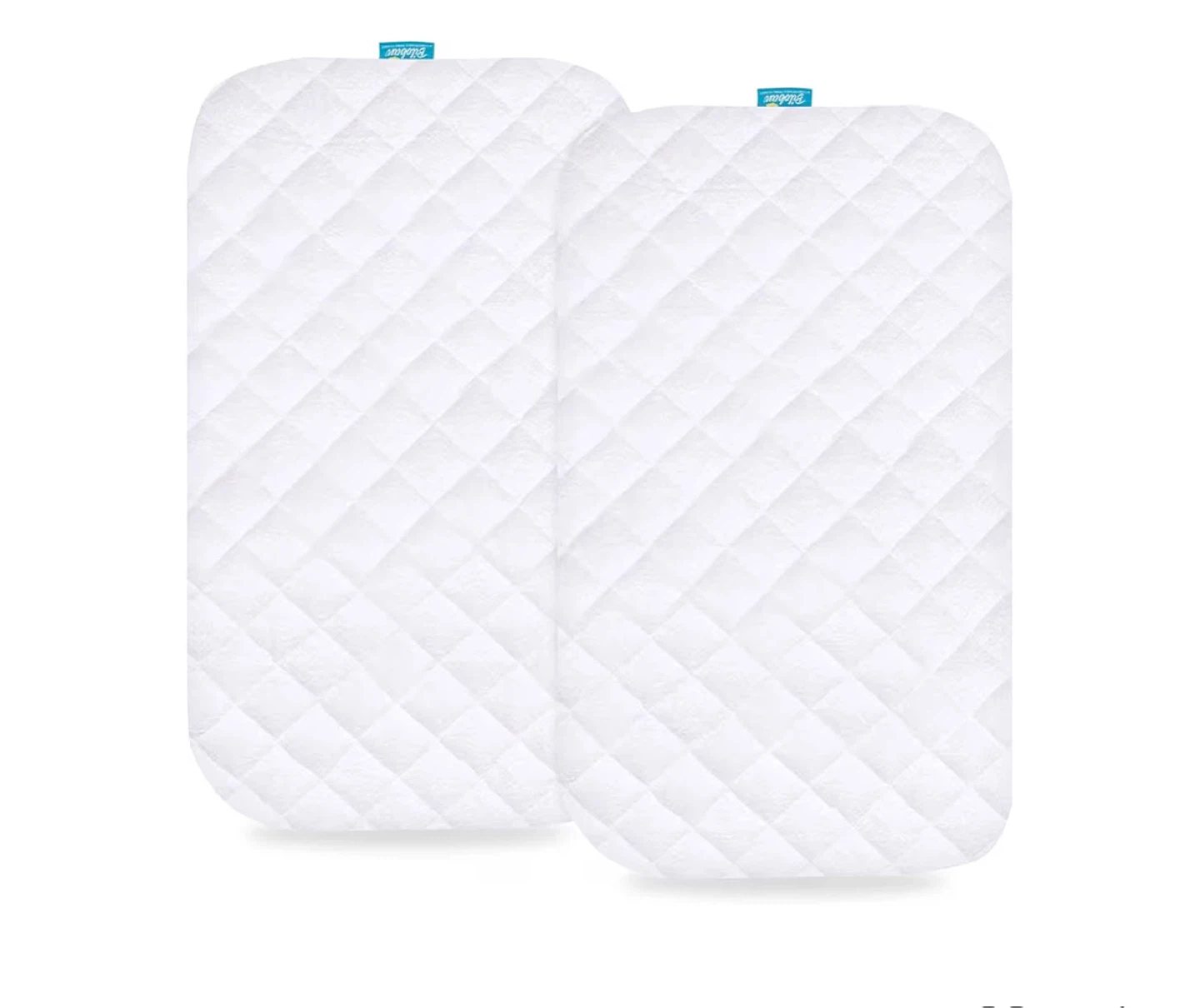 2 Biloban Waterproof Bassinet Mattress Pad Cover - 2 Pack