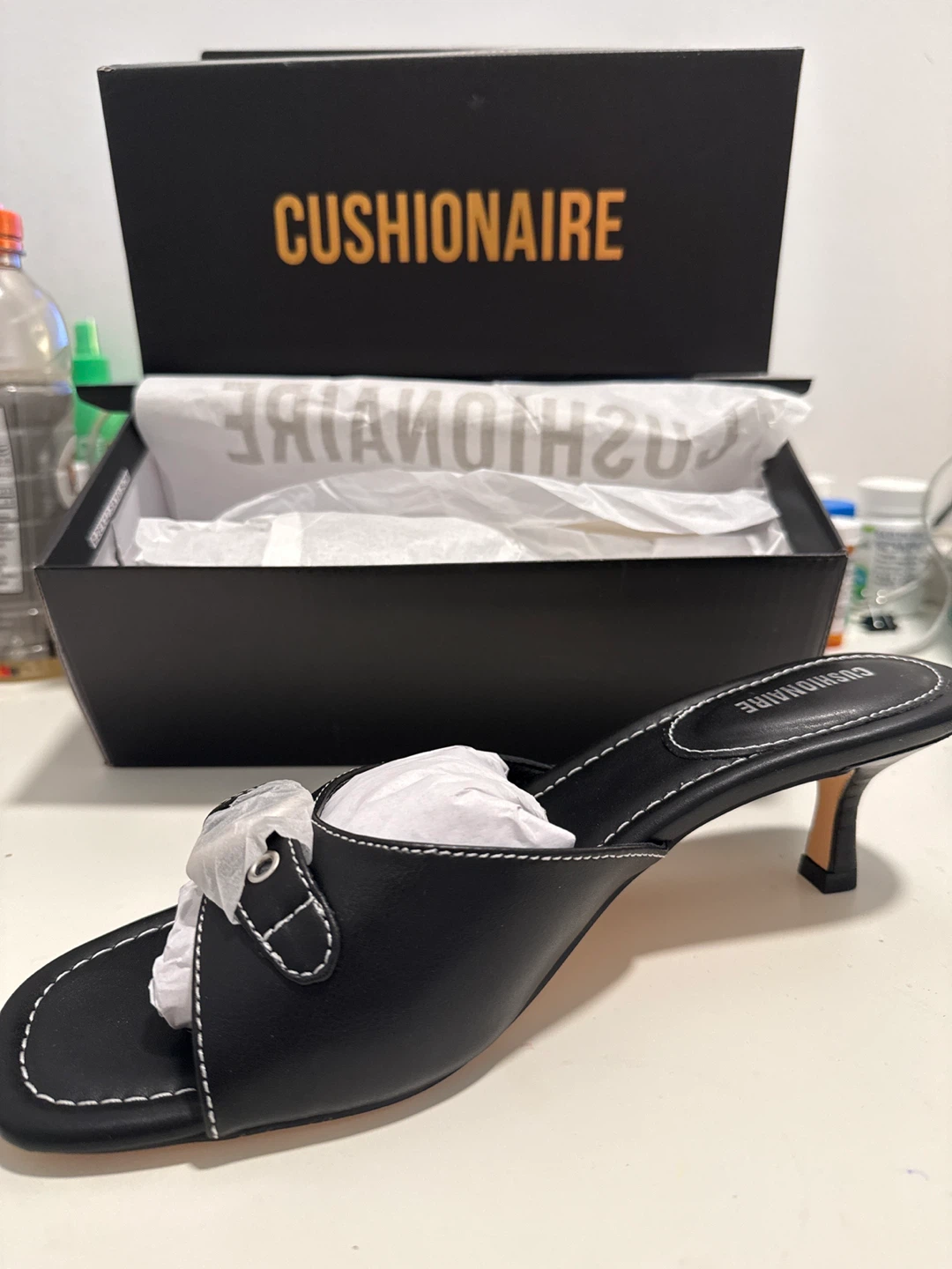 Cushionaire Belle Black Mules - Size 11M