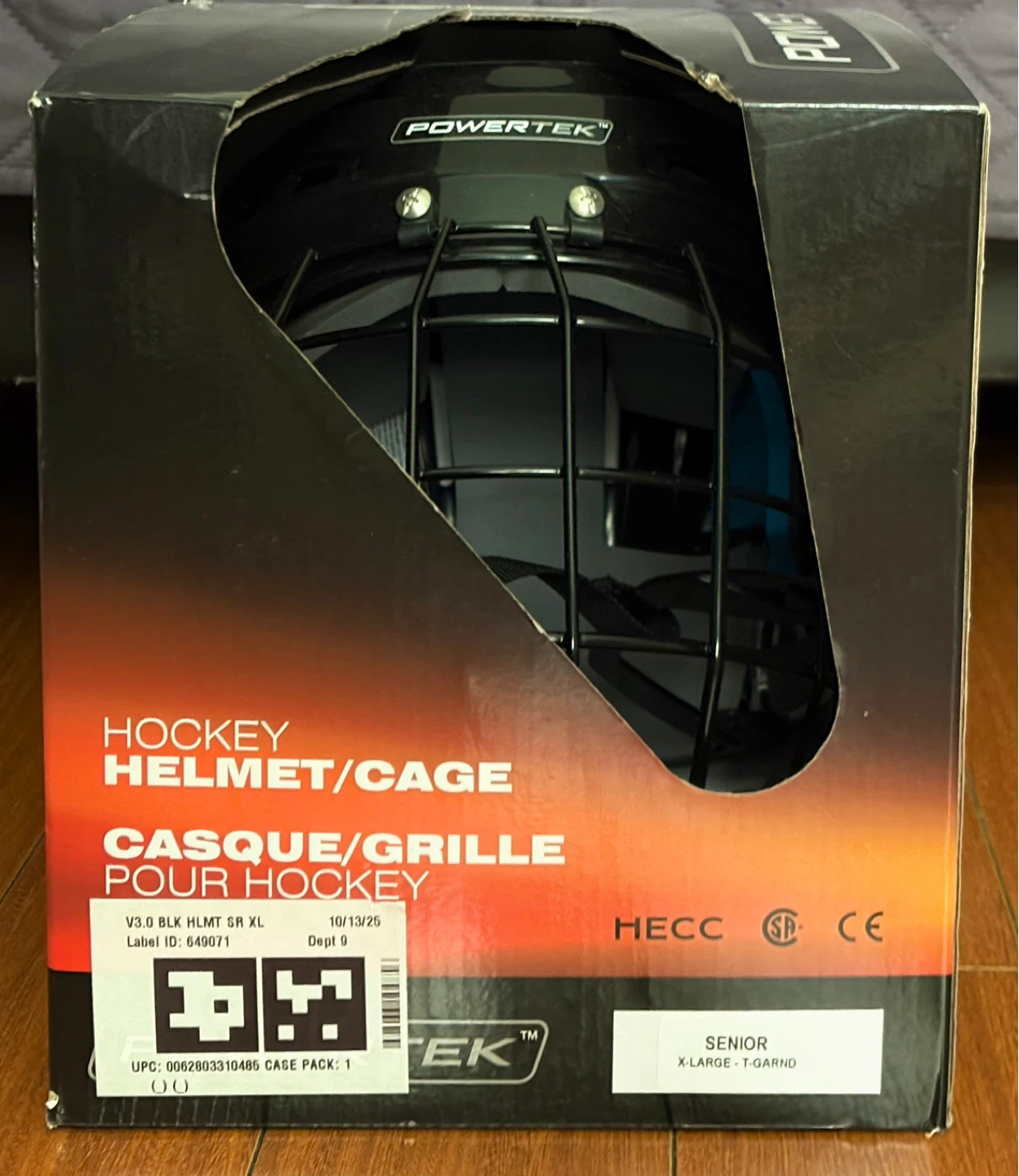Powertek V3.0 Black Senior Large Hockey Helmet/Cage - photo 4