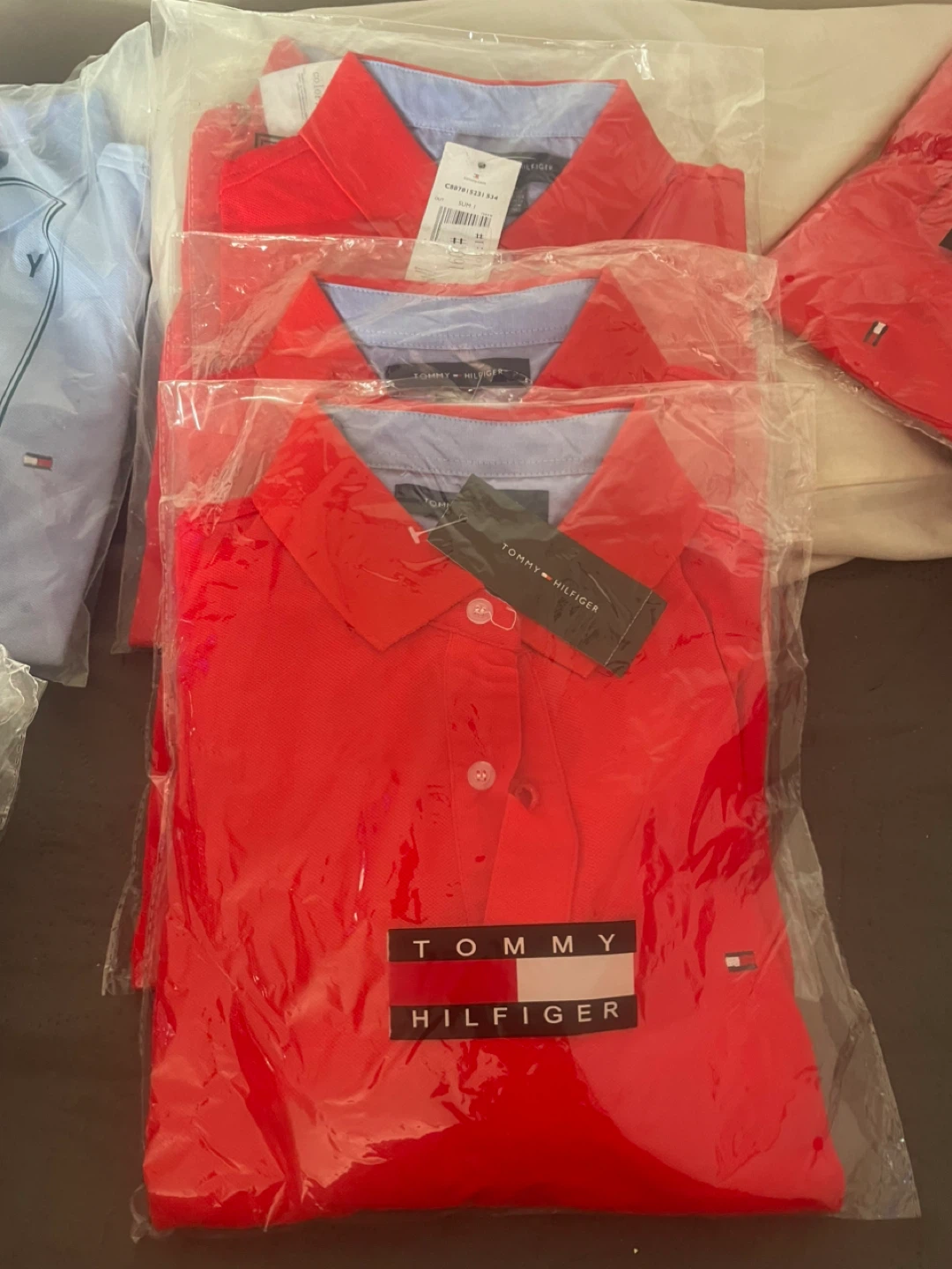 Tommy Hilfiger Polo Shirts - Red, Blue, White