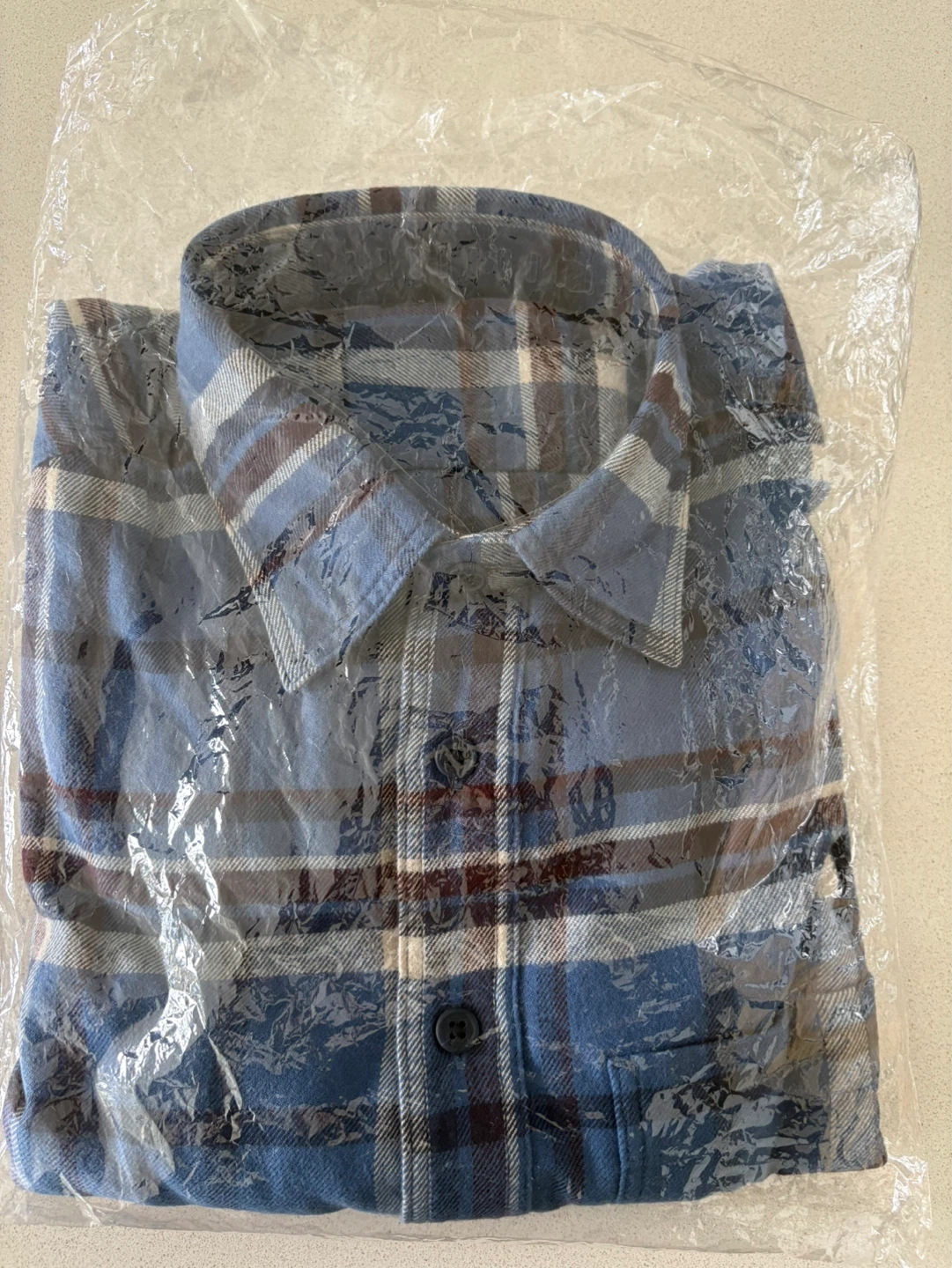 Brand new uniqlo M size Men's Flannel Shirt - Blue Plaid