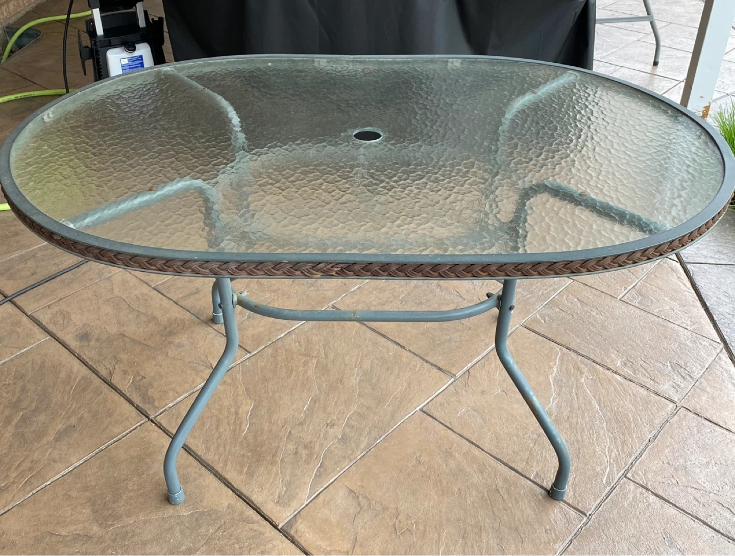 Oval Glass Patio Table - photo 2