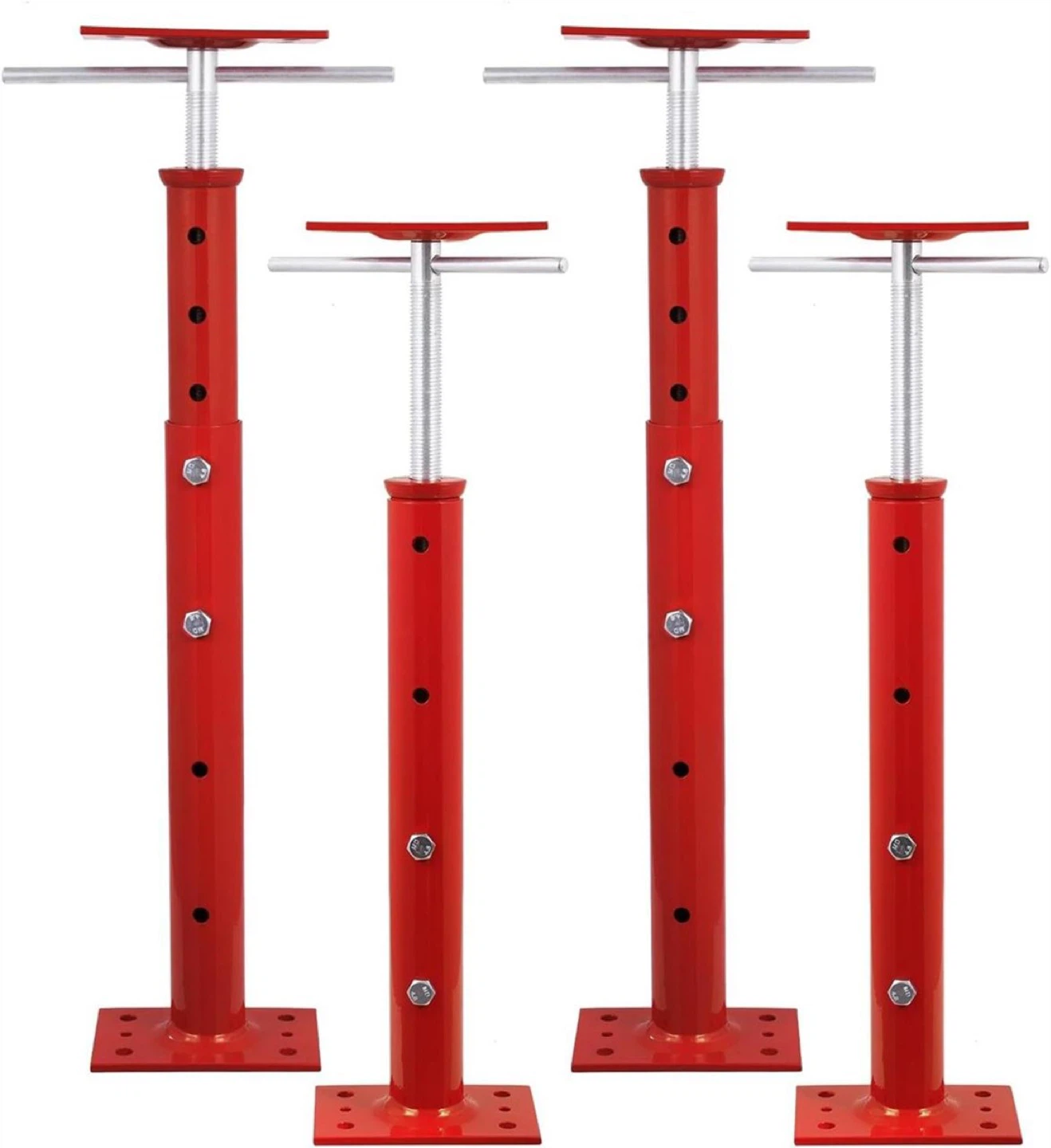 Red Adjustable Support Posts - Set of 4