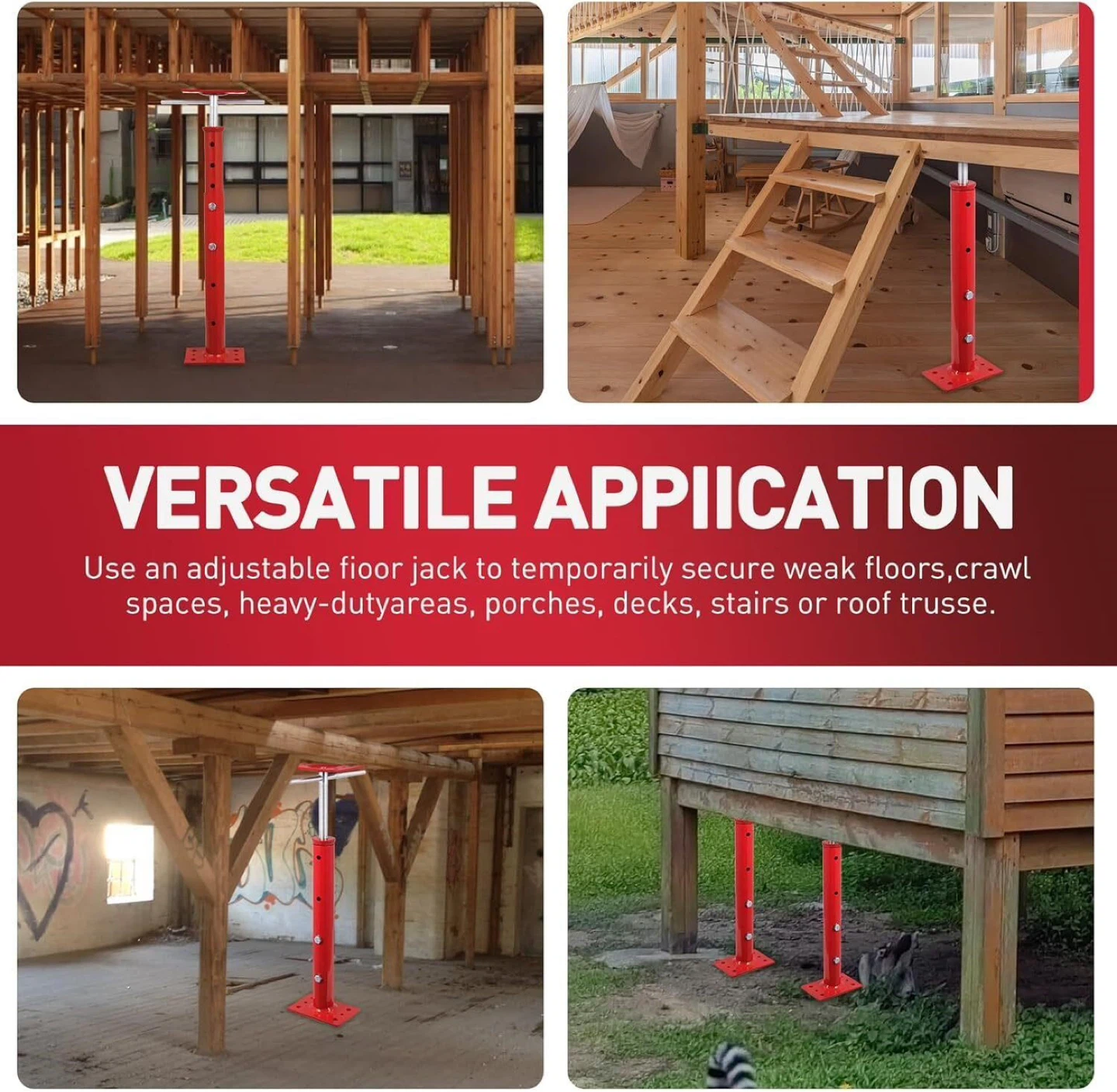 Red Adjustable Support Posts - Set of 4 - photo 2