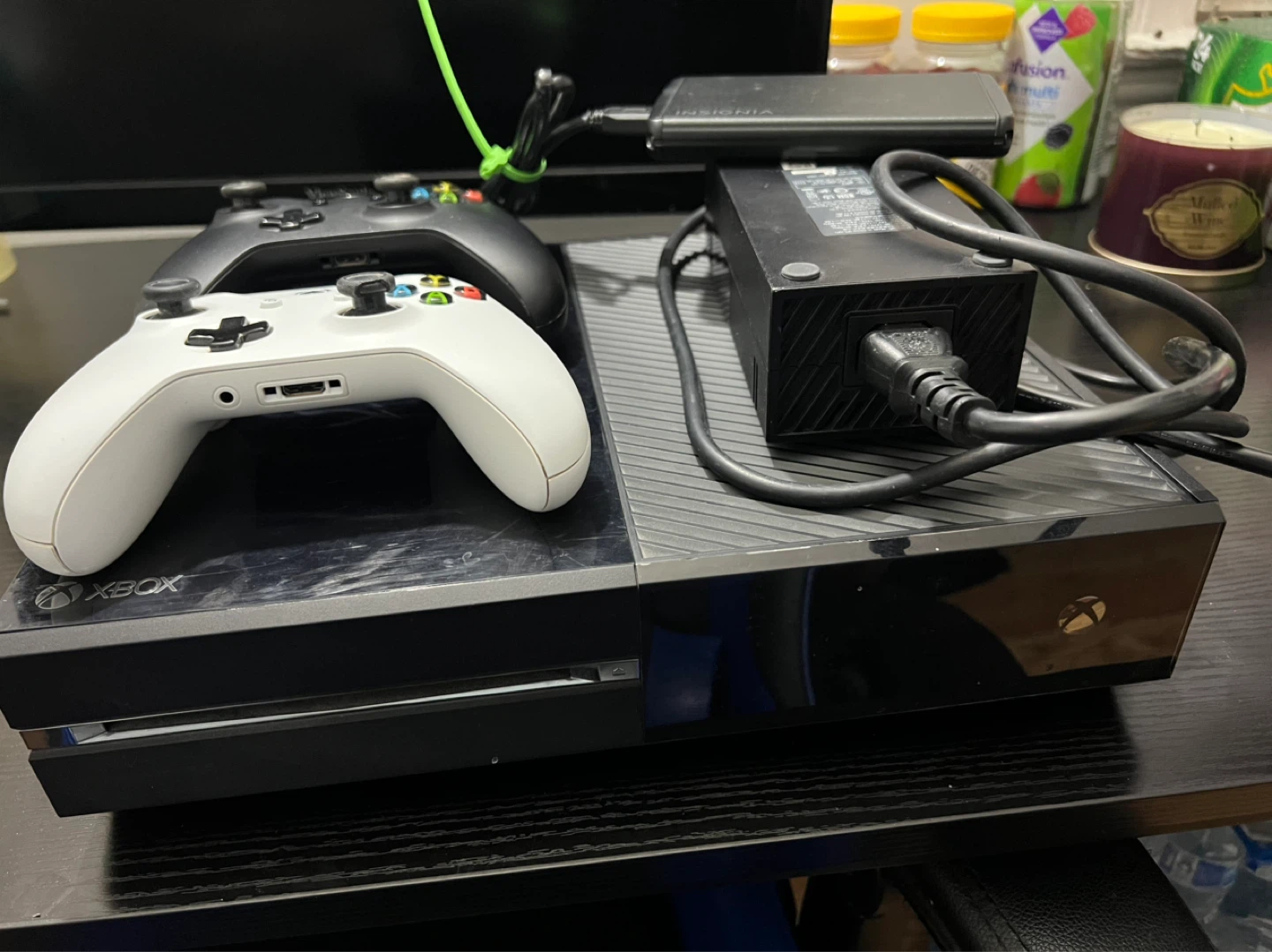 Xbox One S Console with Two Controllers and External Storage - photo 2