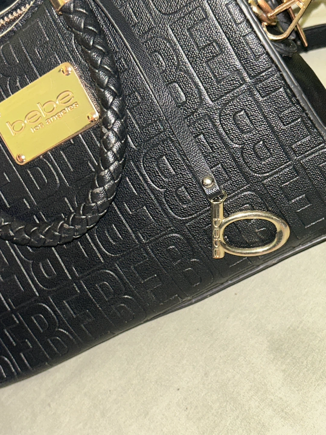 Bebe Black Textured Handbag - photo 4