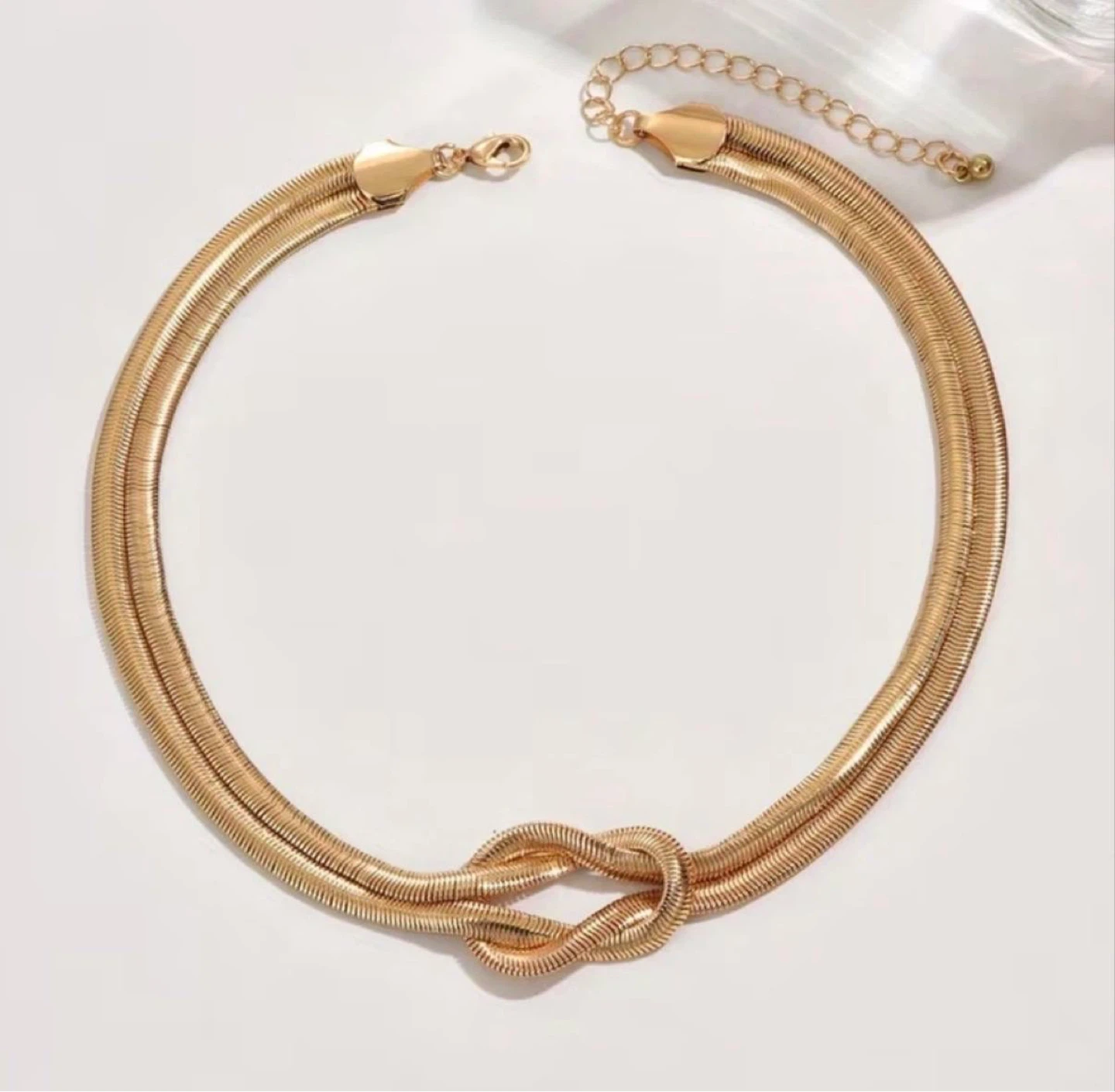 Double layer chain knot necklace - photo 3