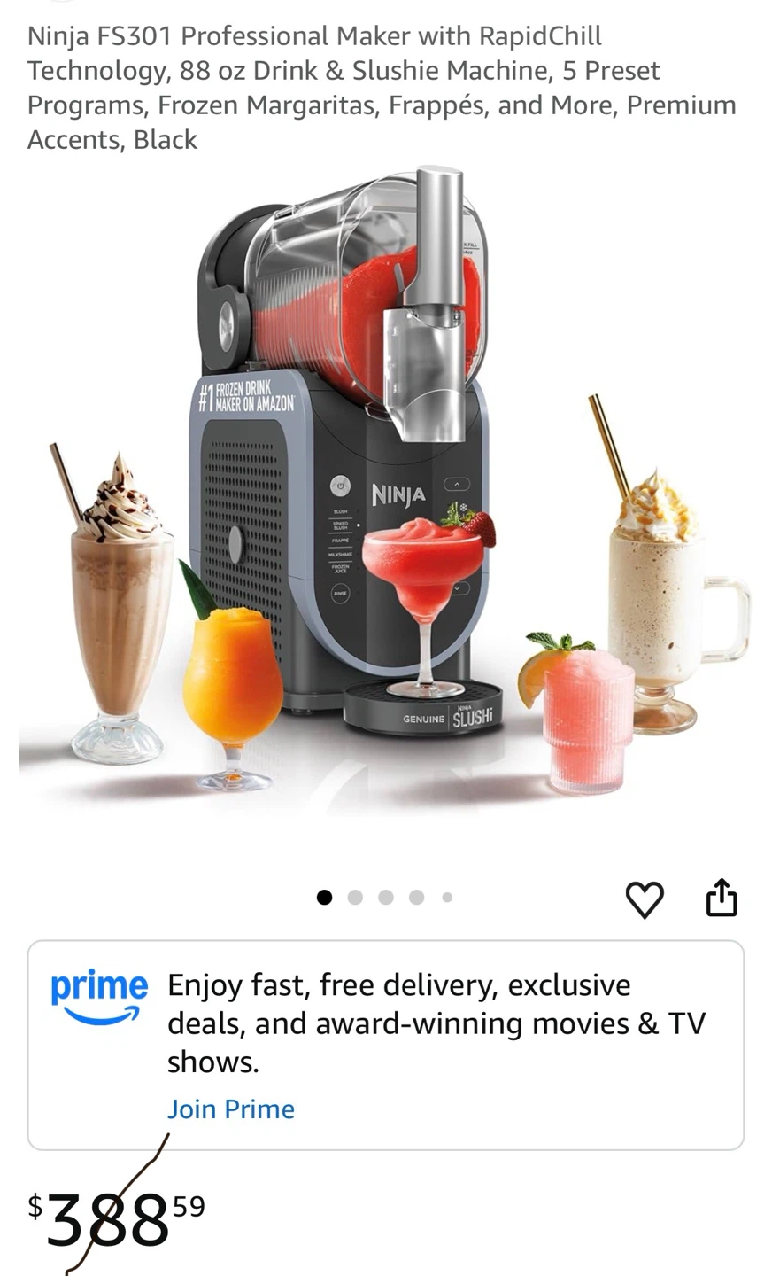 New Ninja SLUSHi Professional Drink Machine FS301 Black