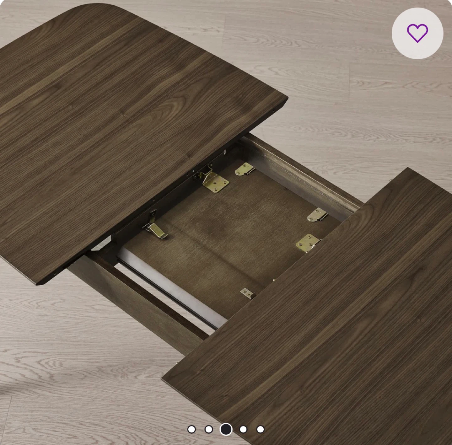 Extendable Dining Table - Dark Brown - photo 5