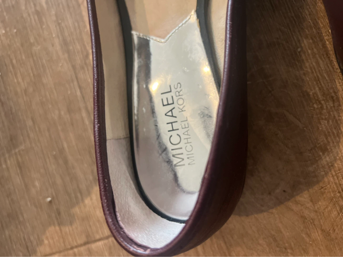 🍷Michael Kors Women's Burgundy & Black Cap Toe Ballet Flats - photo 3
