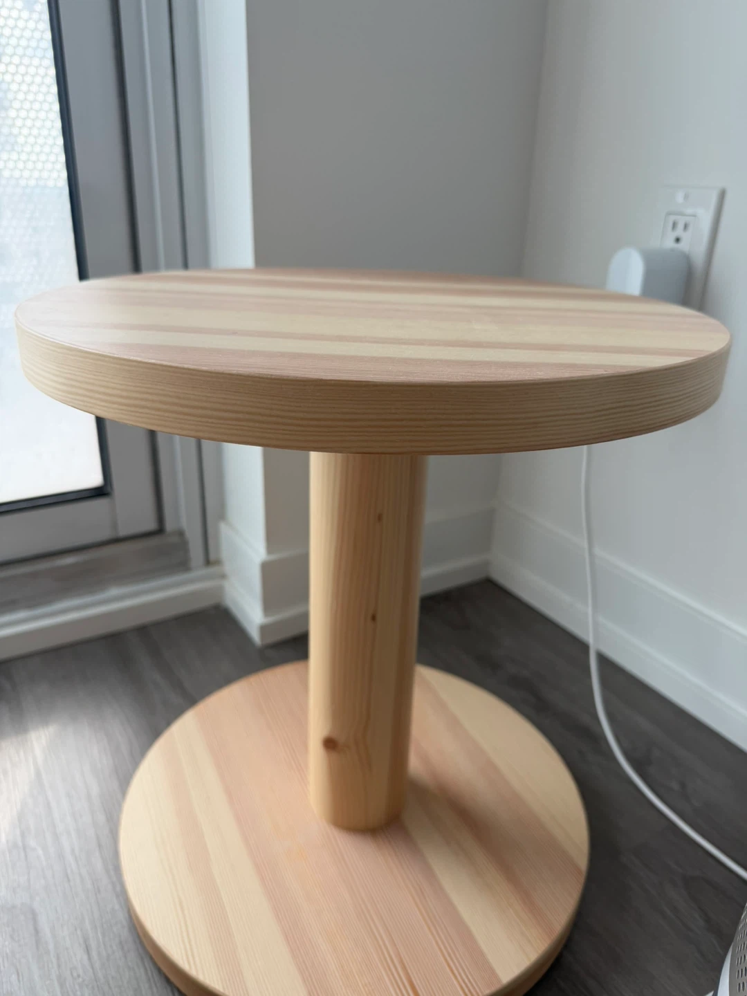 Round Wood Side Table - photo 2