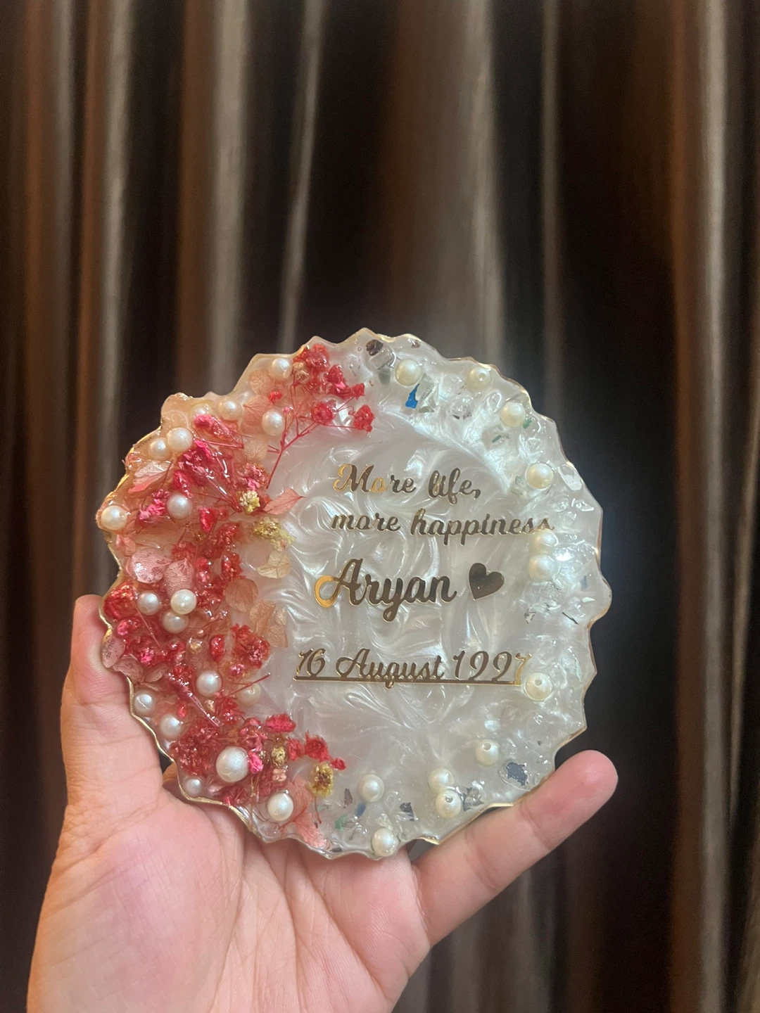 Handmade Resin Coasters with Floral and Feather Designs - photo 5