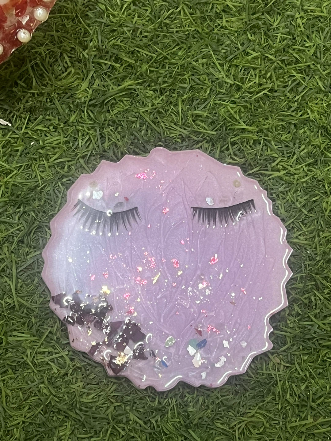 Handmade Resin Coasters with Floral and Feather Designs
