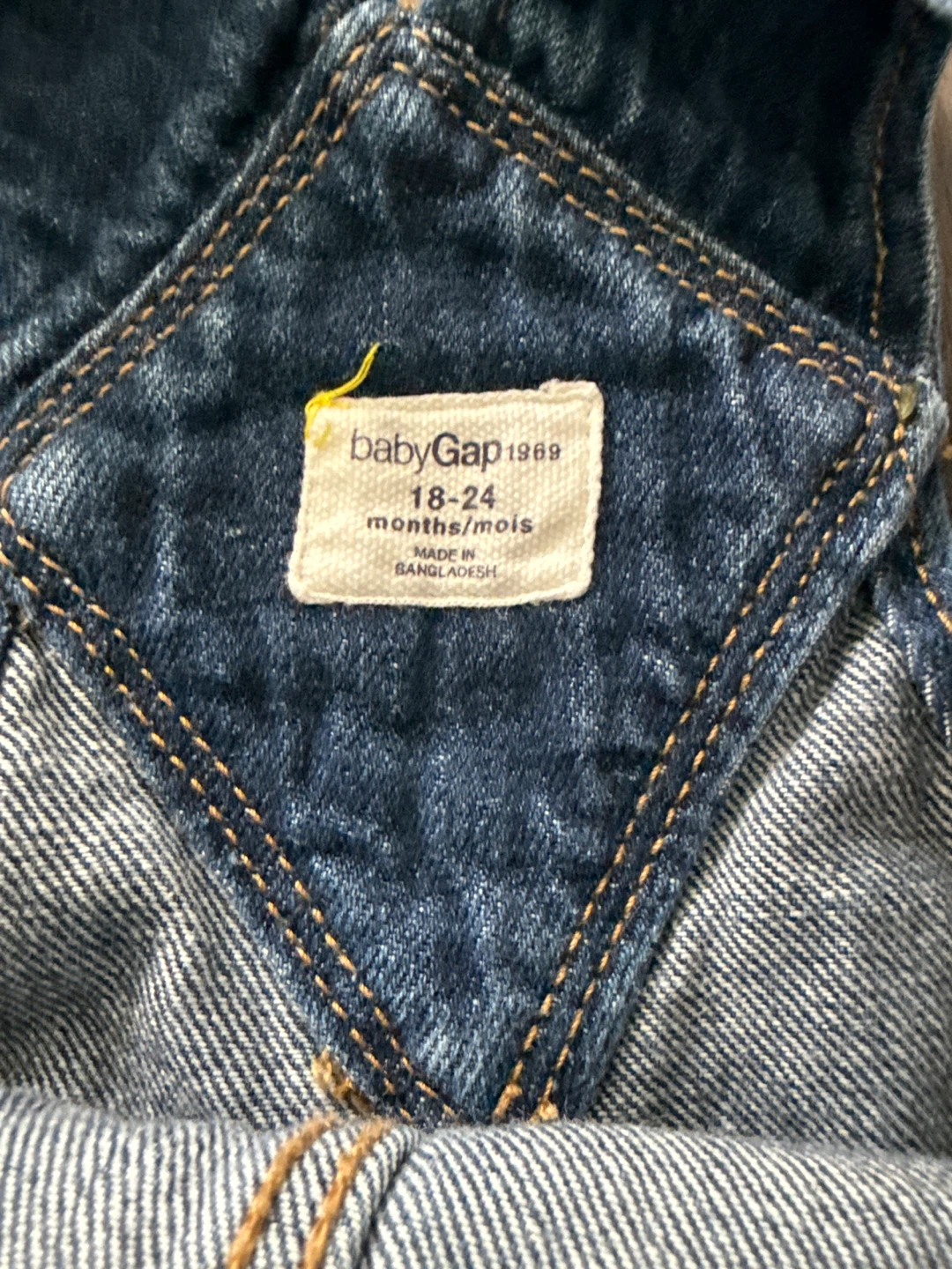 babyGap 1969 Denim Shortall Overalls Size 18-24 Months - photo 2