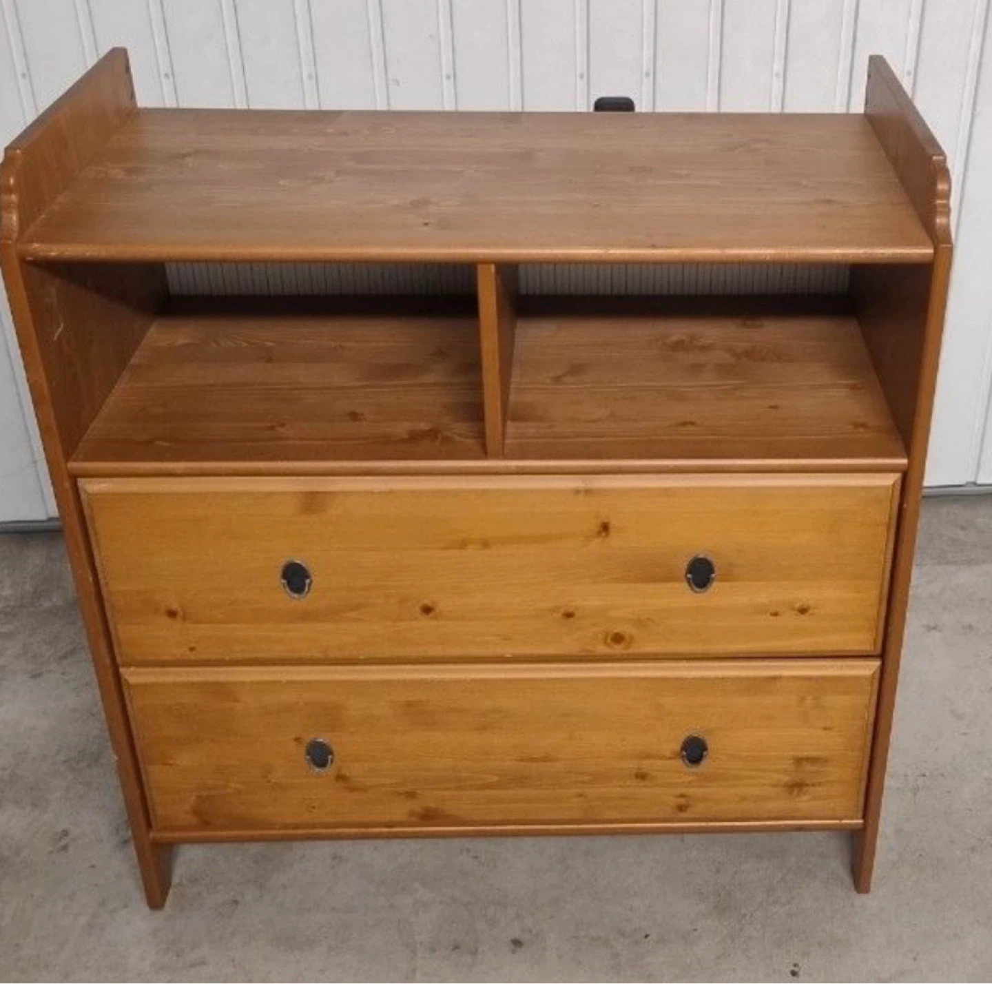 Wooden Dresser with 2 Drawers and Shelves - photo 2