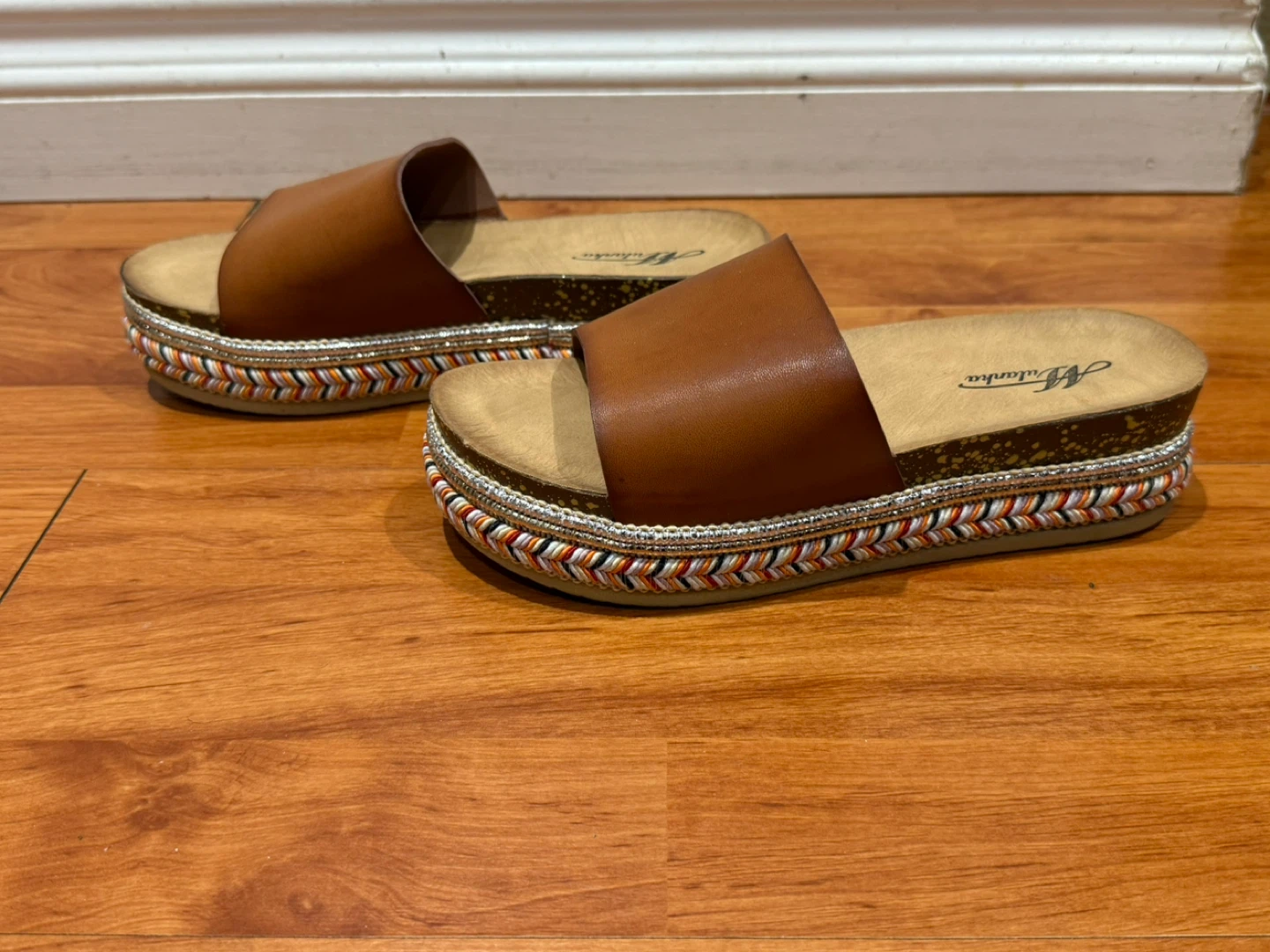 Women's Brown Wedge Sandals - photo 3