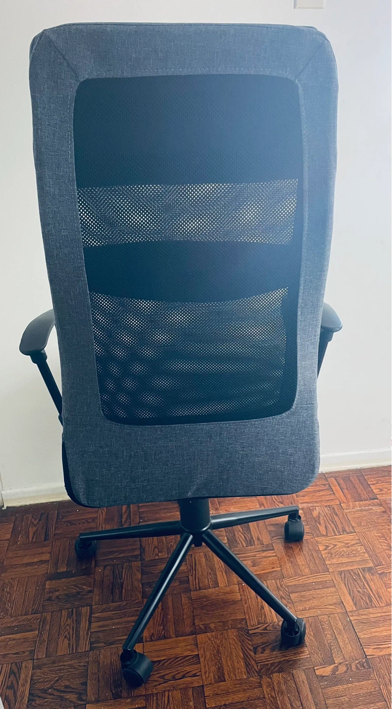 Grey Office Chair with Headrest - photo 3