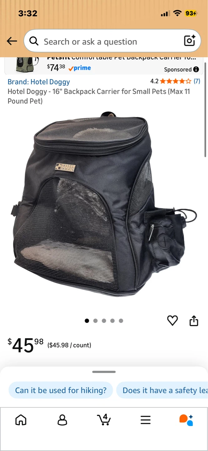 Kitten/Tiny Dog Backpack Carrier - photo 4