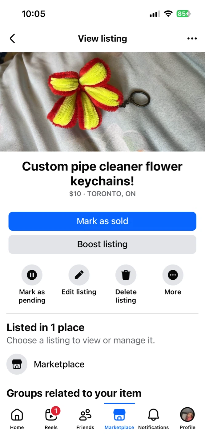 Custom Pipe Cleaner Flower Keychain