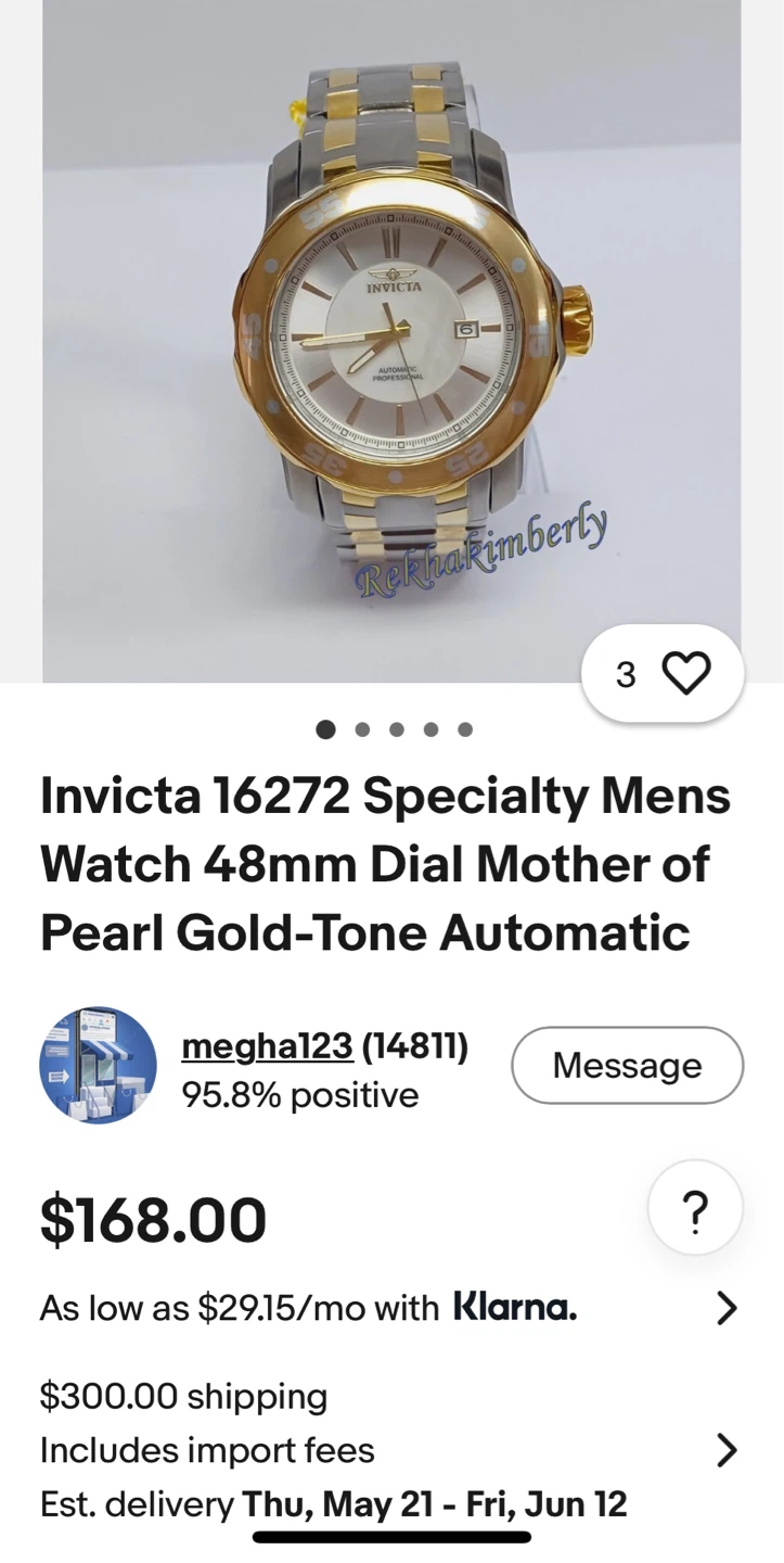 Men big face Invictor watch - photo 4
