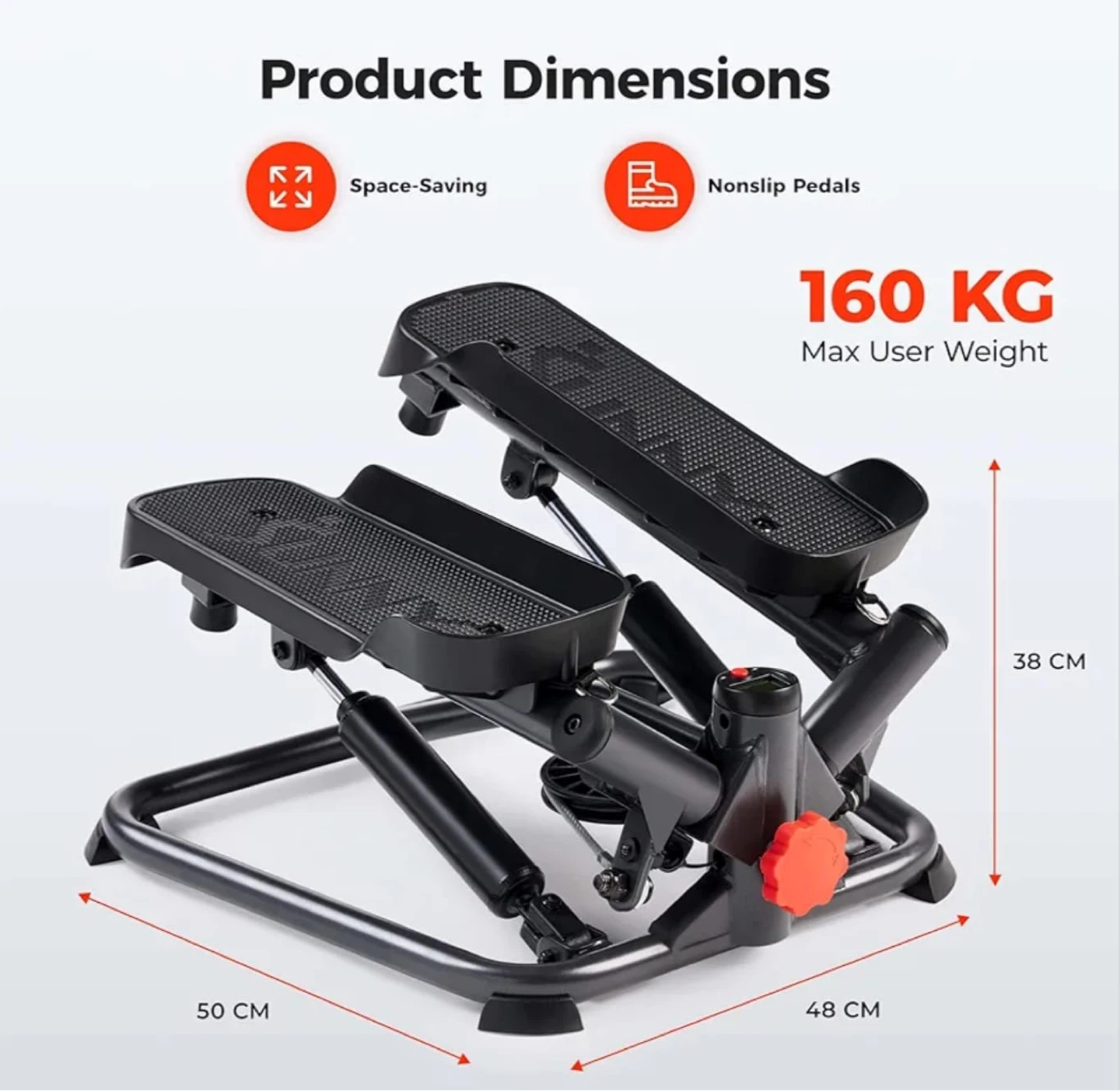 Sunny Health & Fitness Smart Twist Stepper for Exercise at Home