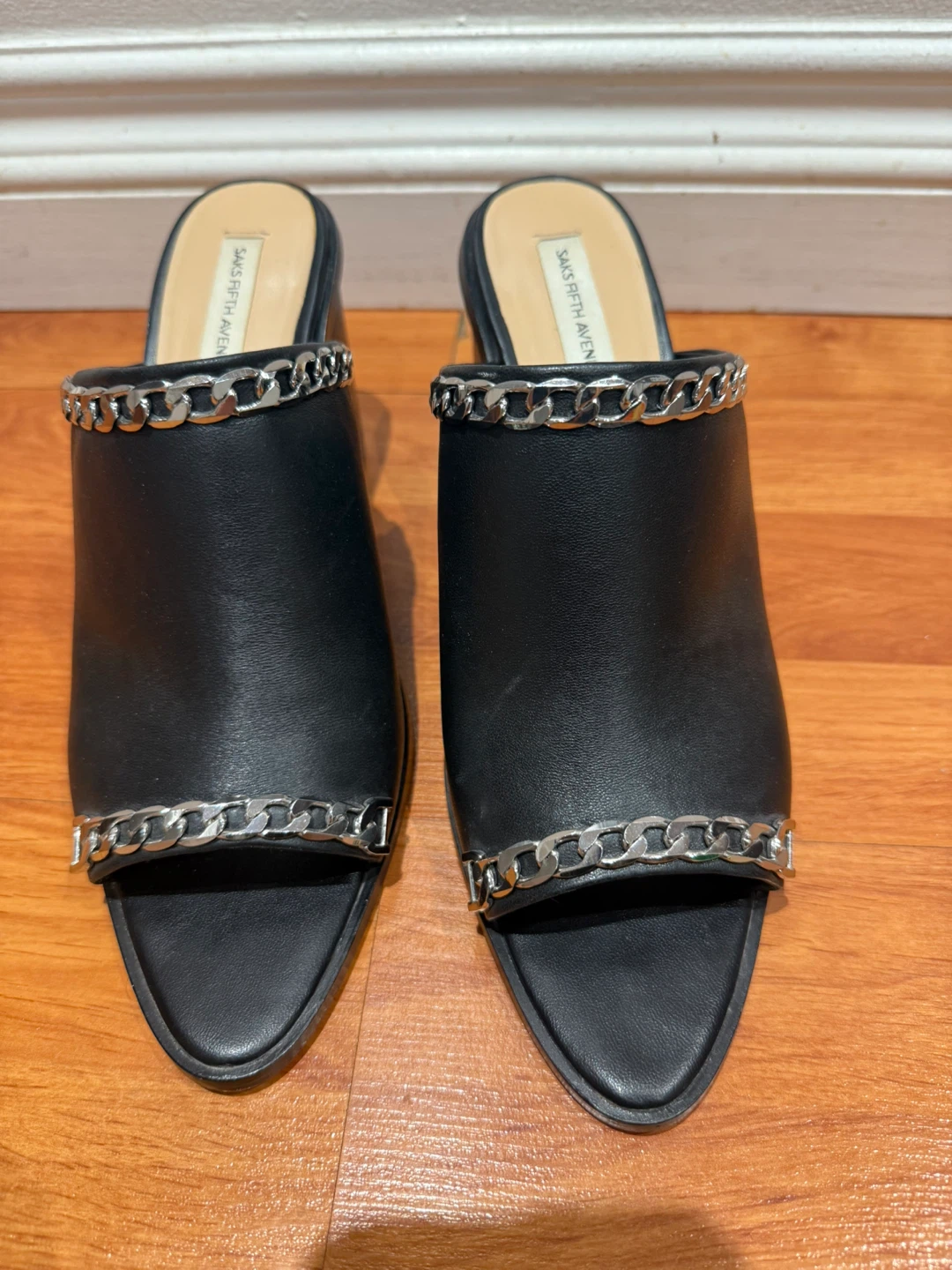 Saks Fifth Avenue Black  Mules - Size 8.5