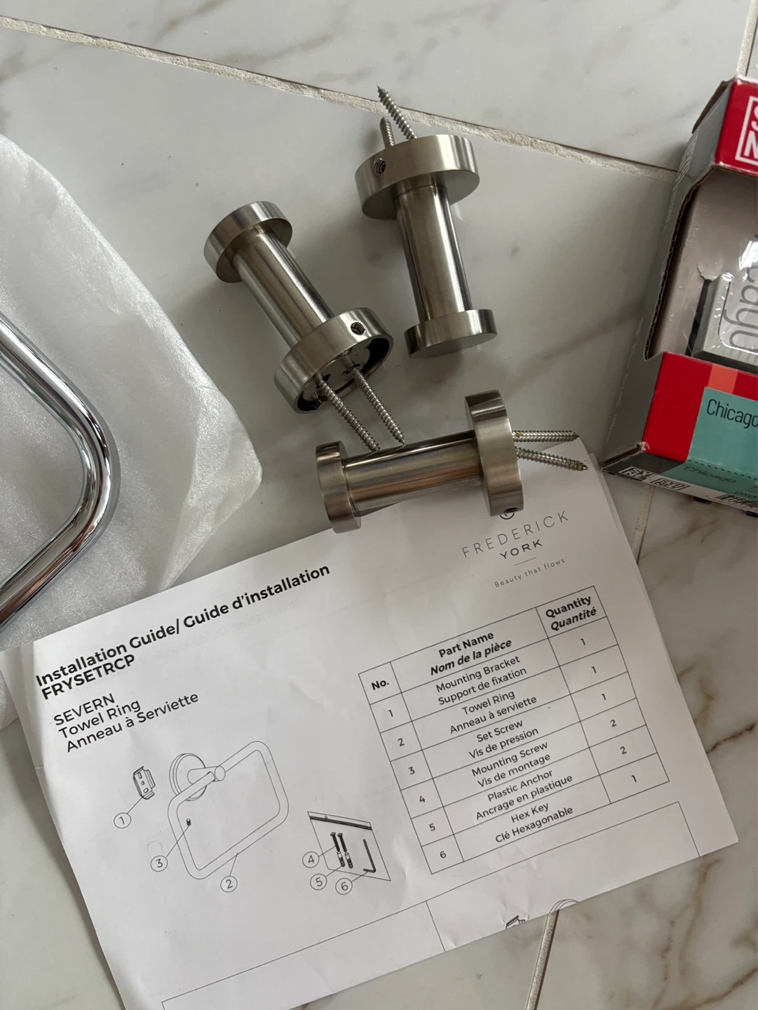 NEW bathroom Robe Hooks & Towel Ring - photo 2