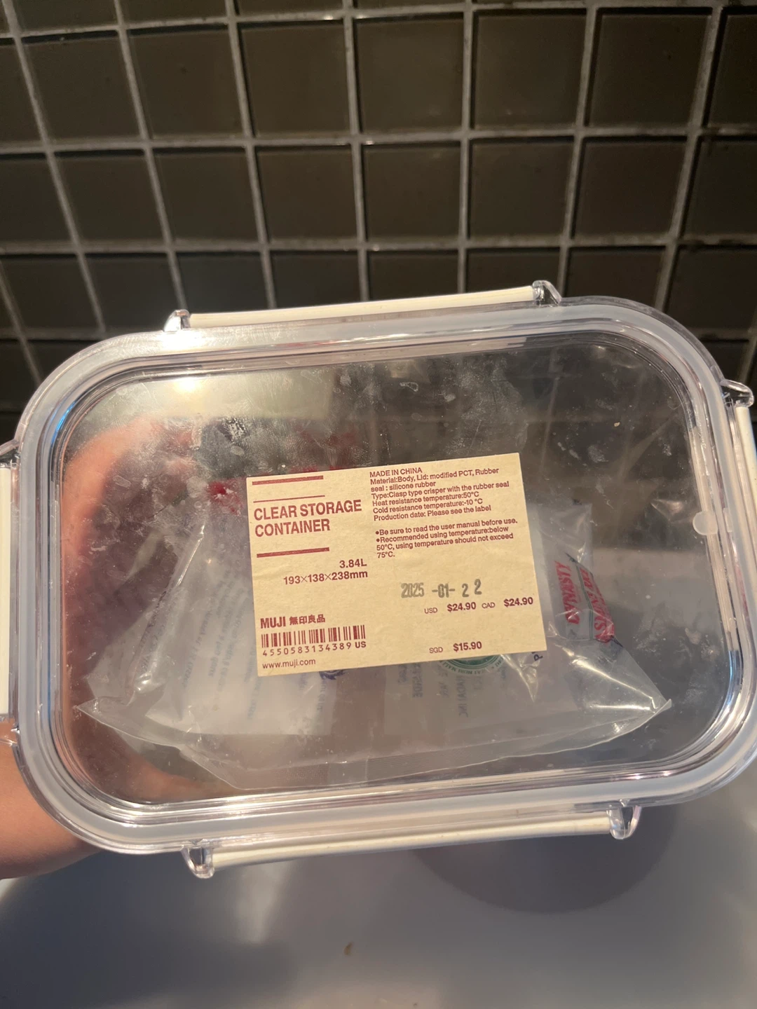MUJI Clear Storage Container WITH RICE - photo 2