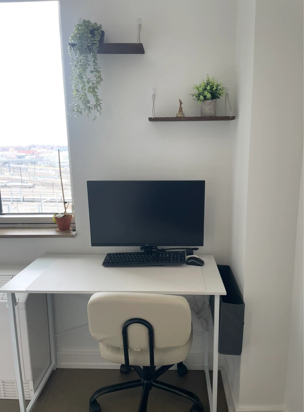 40" Computer Desk with Built-in Power Strip and Organizer - photo 2