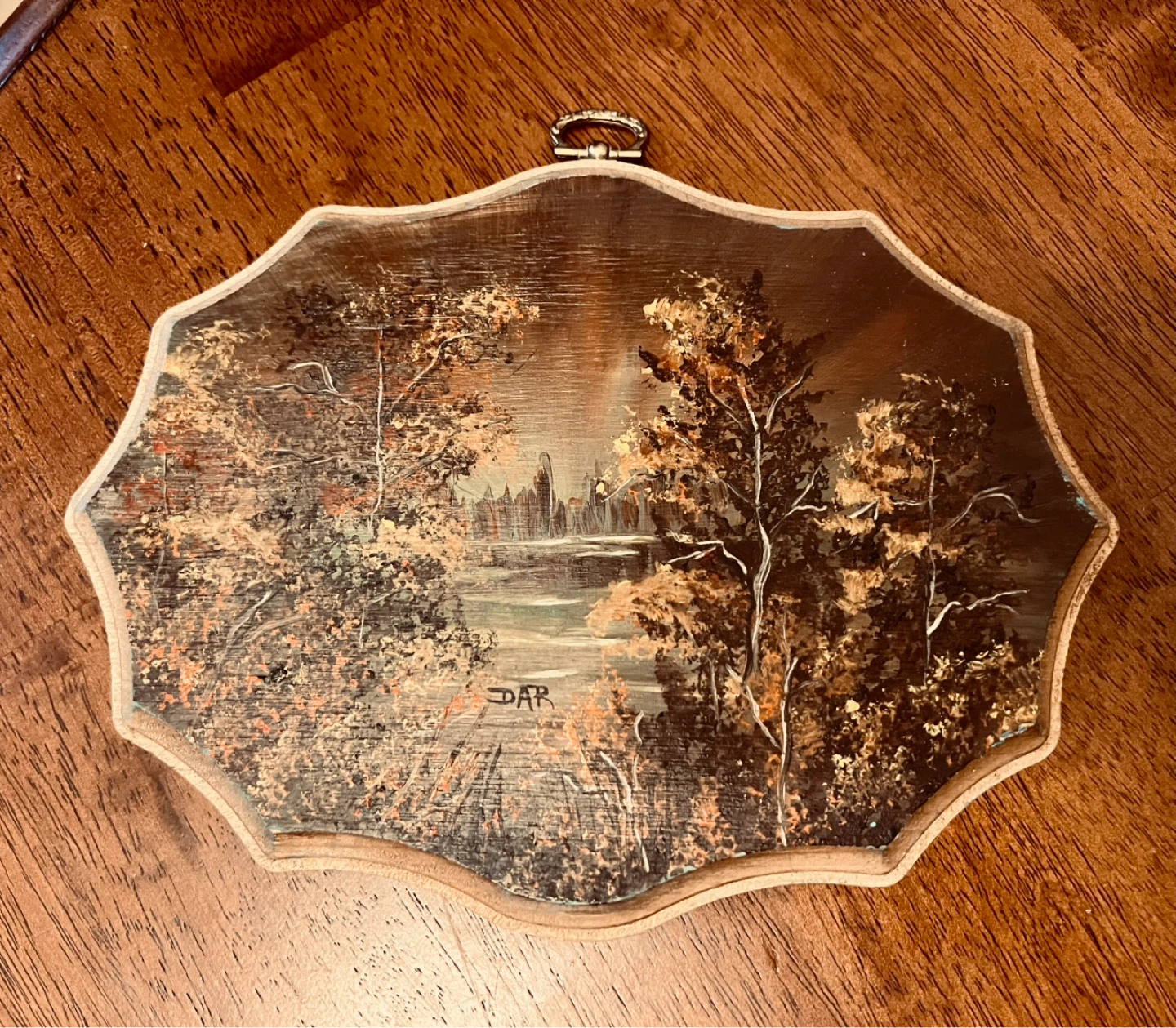 Vintage Hand Painted Plaque